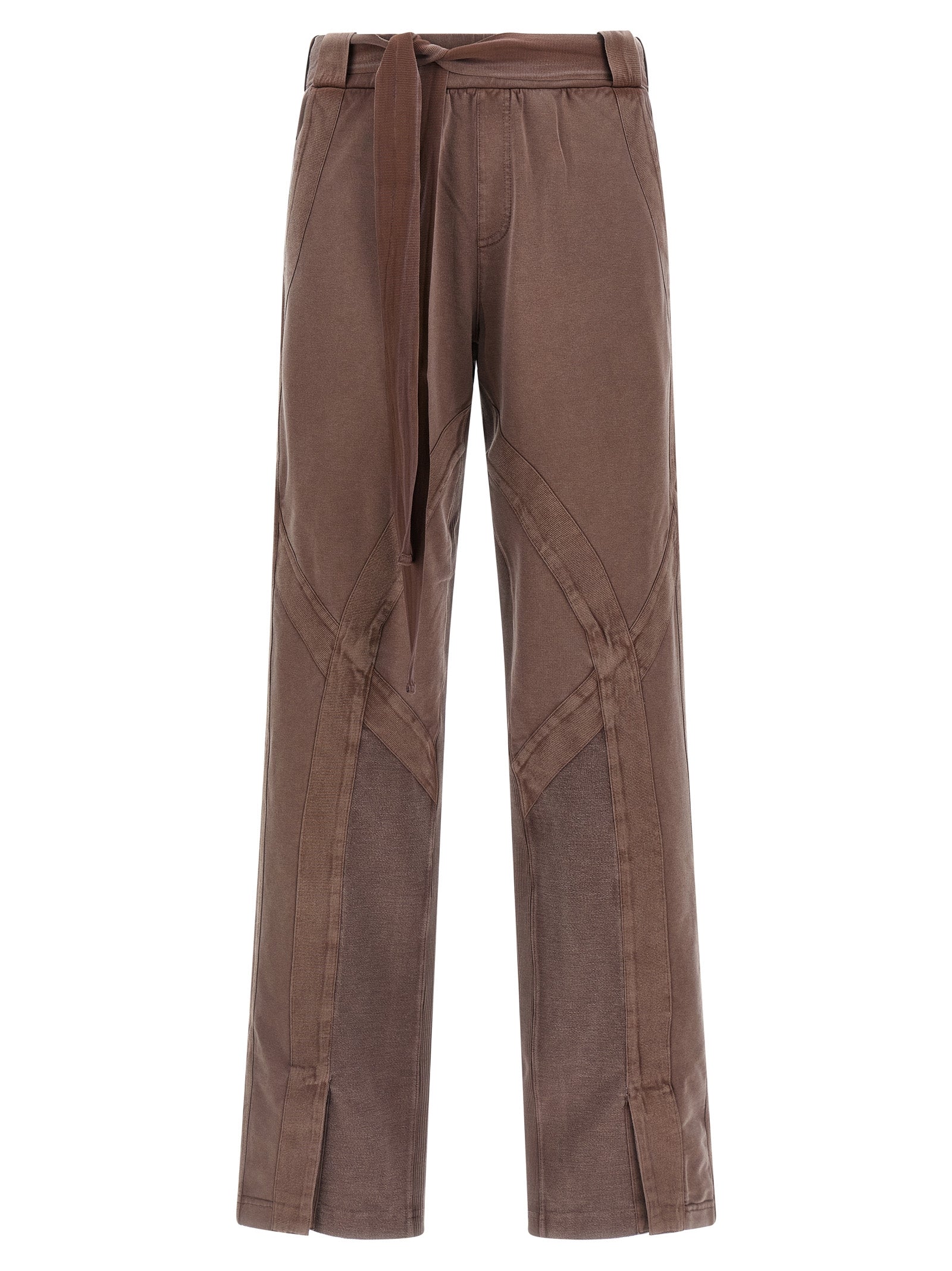 The Attico Brown Cotton Casual Pants - Effortless Luxury Style