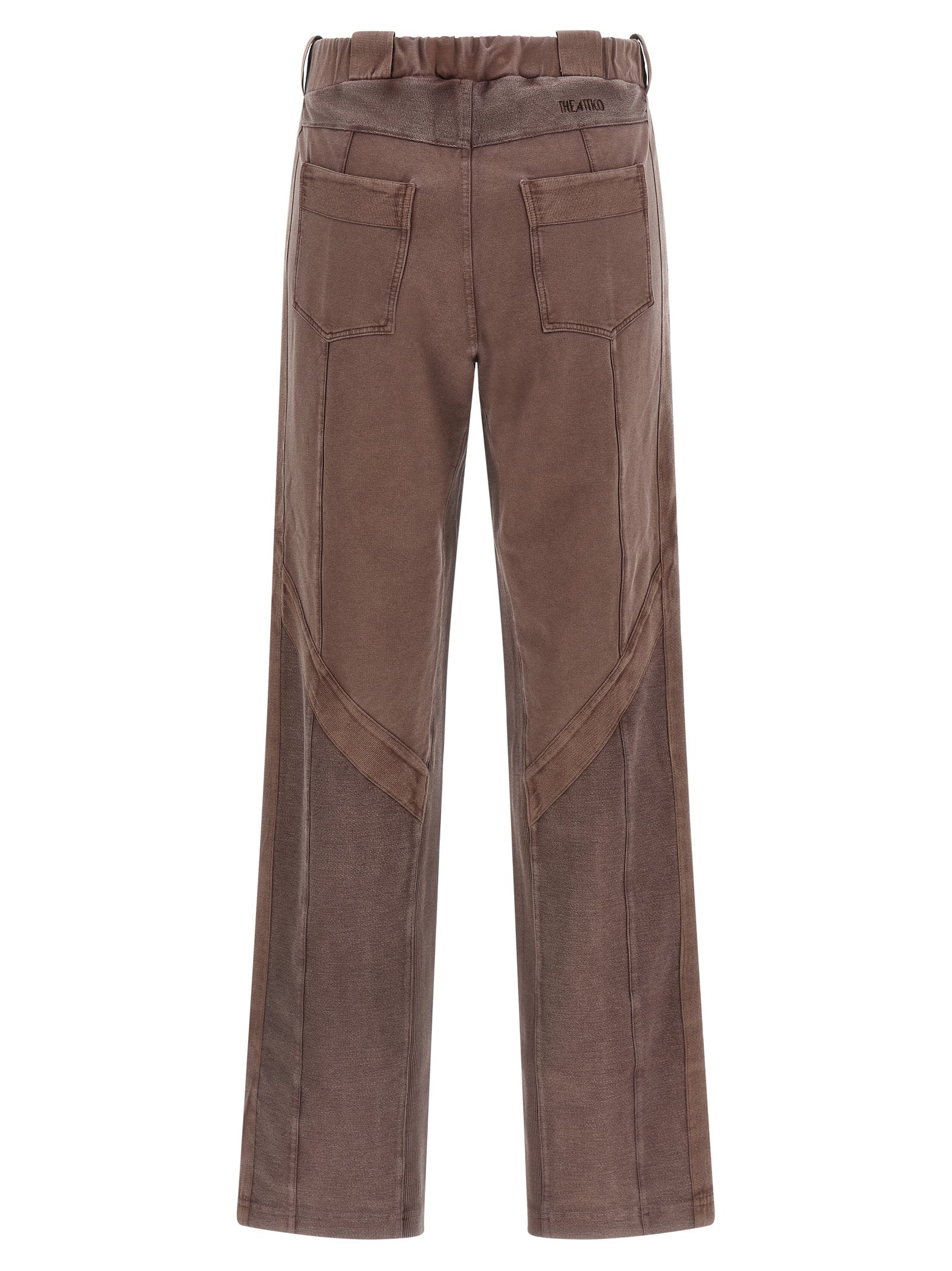 The Attico Brown Cotton Casual Pants - Effortless Luxury Style