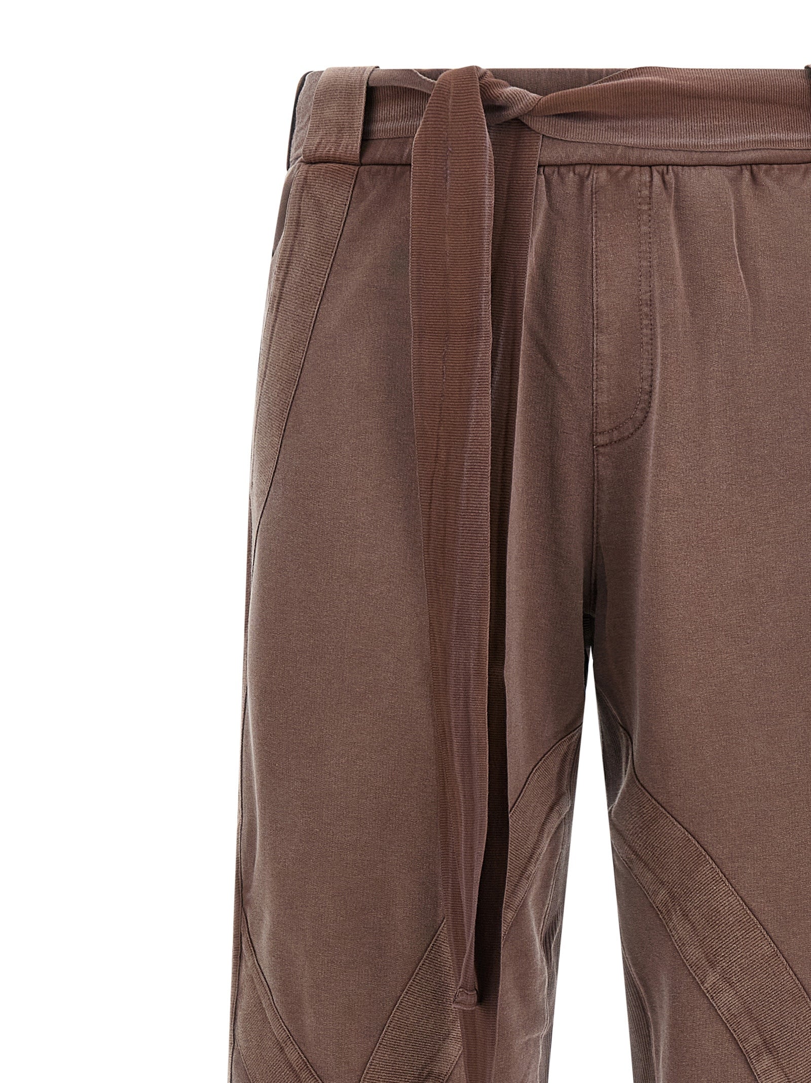 The Attico Brown Cotton Casual Pants - Effortless Luxury Style