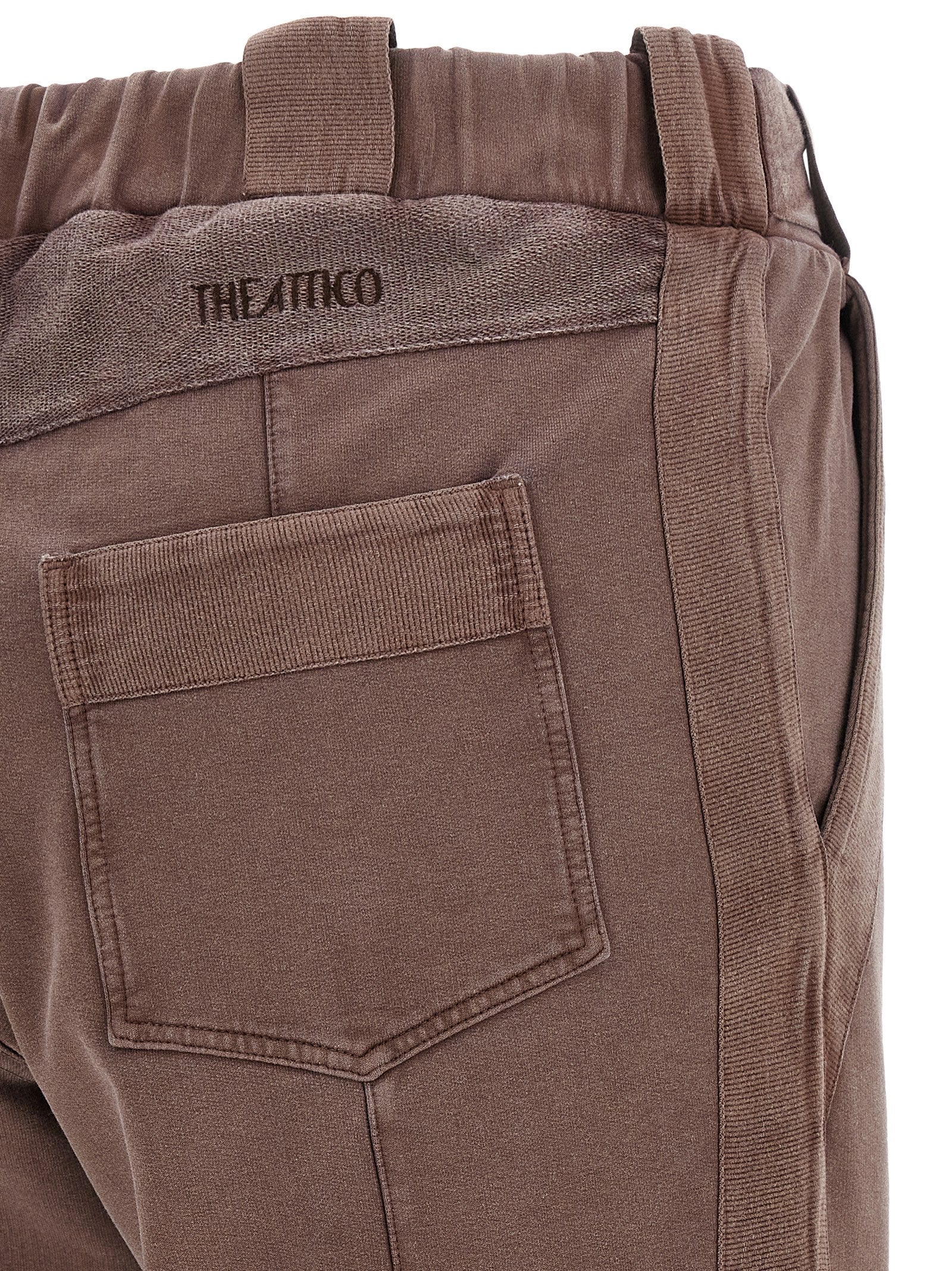 The Attico Brown Cotton Casual Pants - Effortless Luxury Style