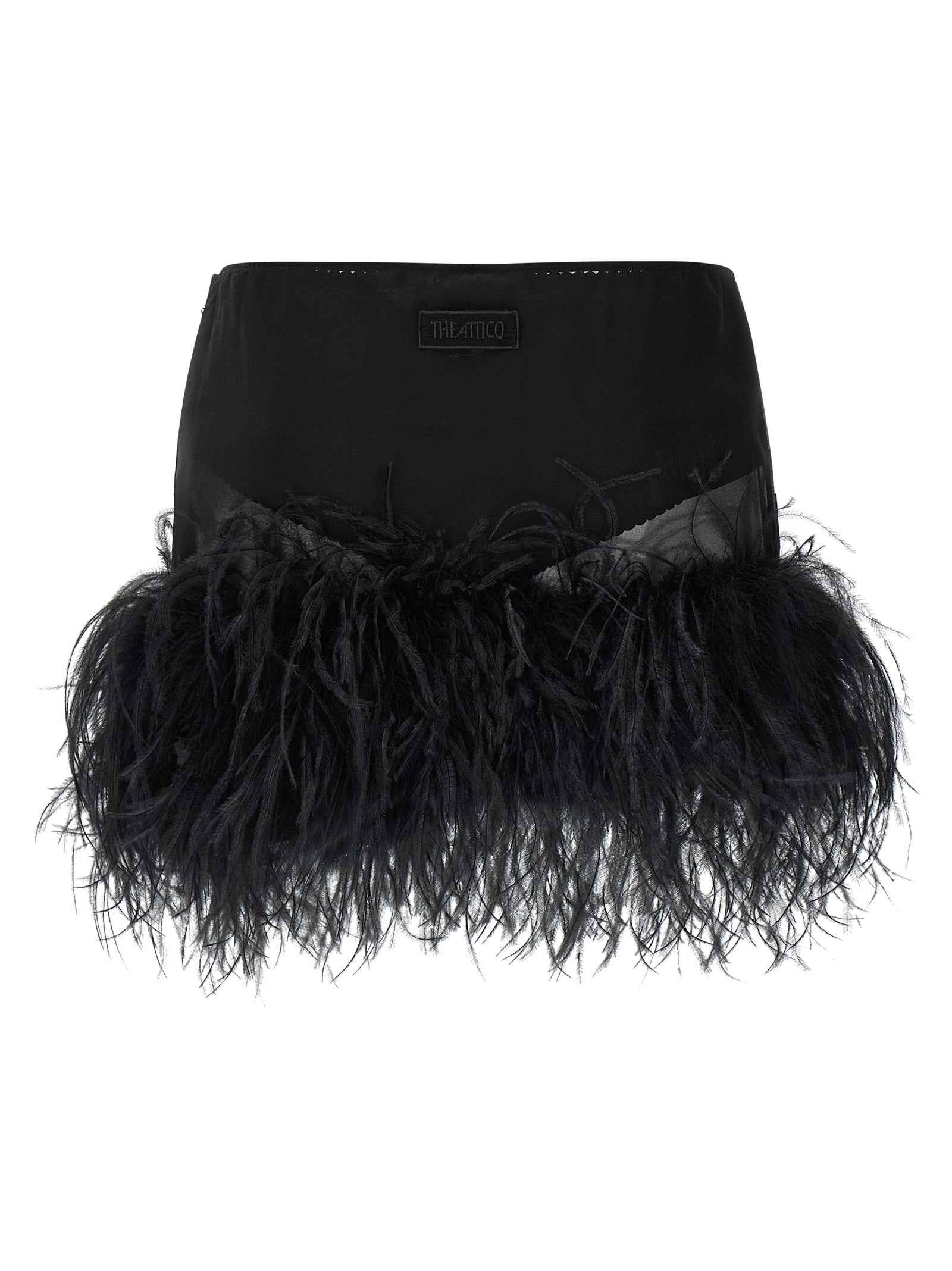 The Attico Black Polyester Long Skirt - Exquisite Haute Couture