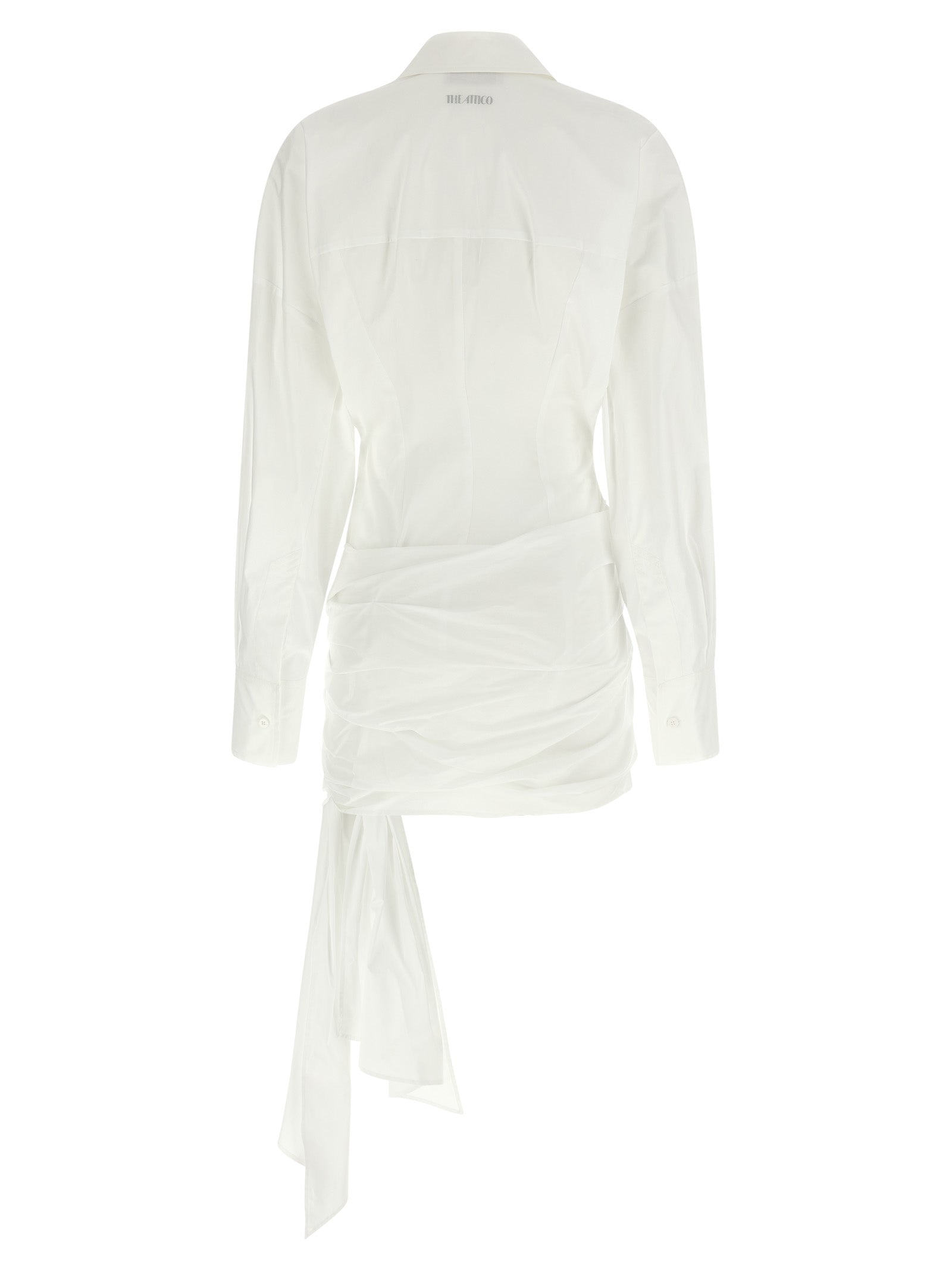 The Attico White Cotton Short Dress - Timeless Luxury Elegance
