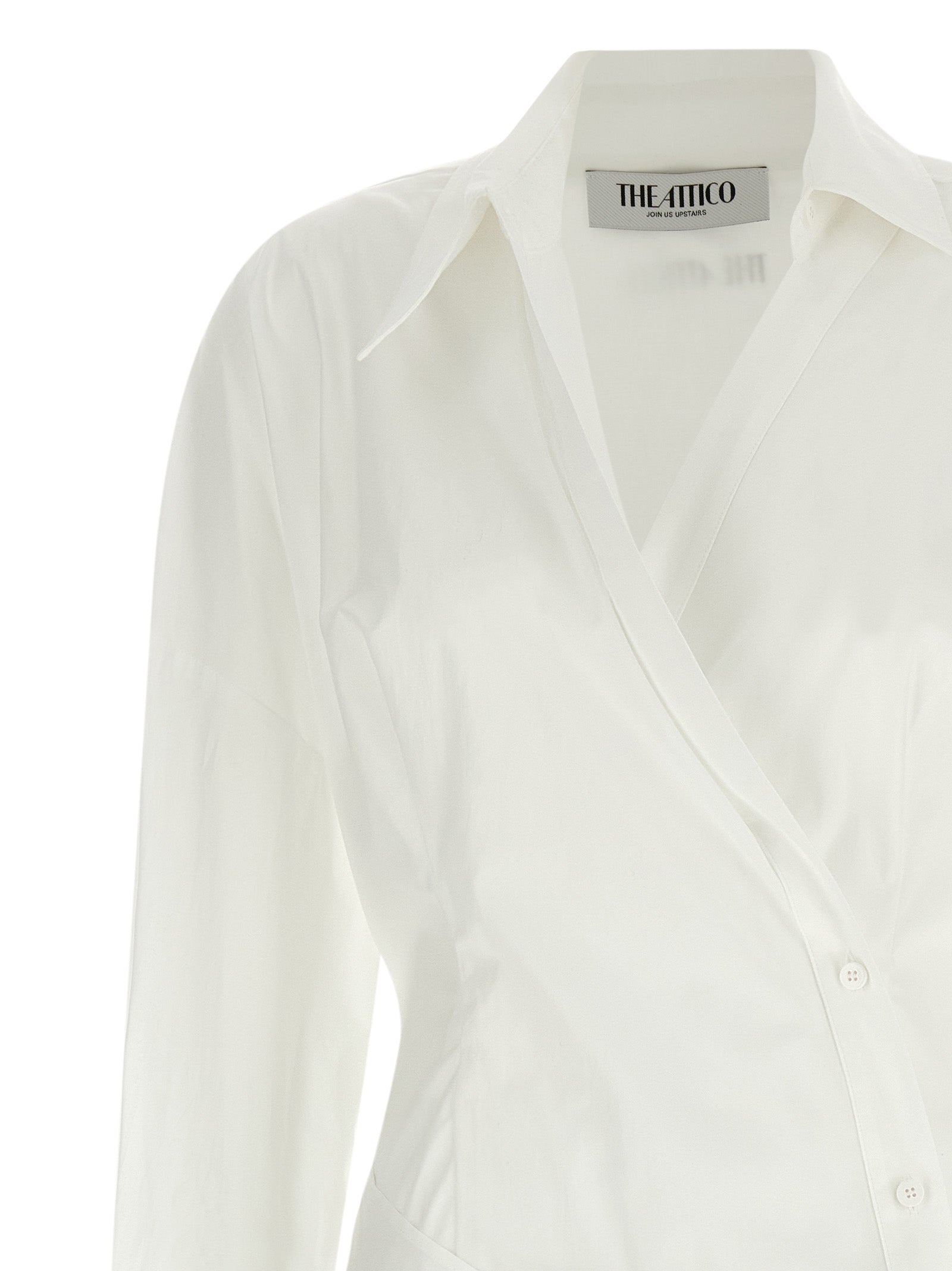 The Attico White Cotton Short Dress - Timeless Luxury Elegance