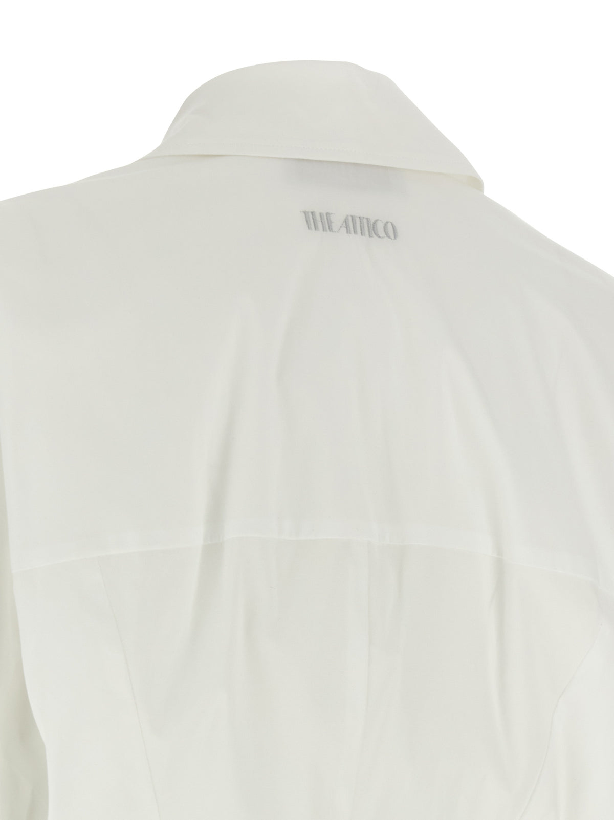 The Attico White Cotton Short Dress - Timeless Luxury Elegance