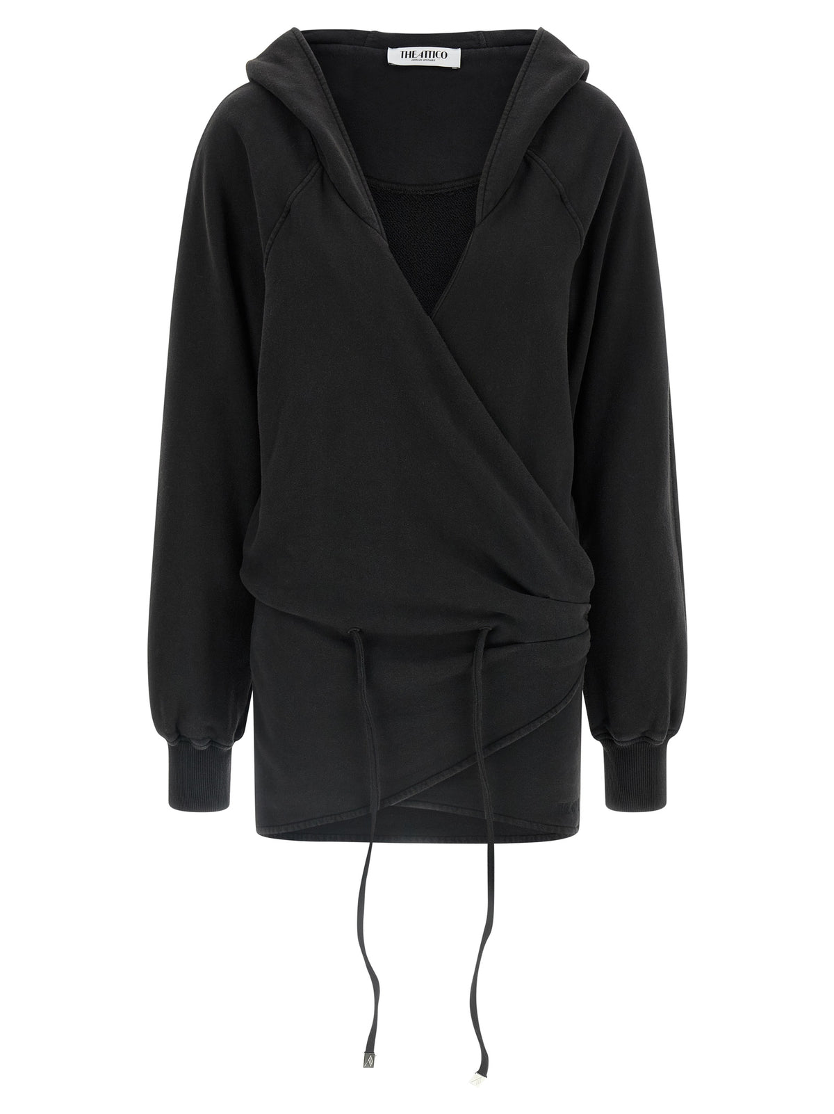 Elevate your wardrobe with The Attico Black Cotton Short Dress, a luxurious blend of comfort and sophistication, designed for the discerning individual who appreciates exquisite craftsmanship.