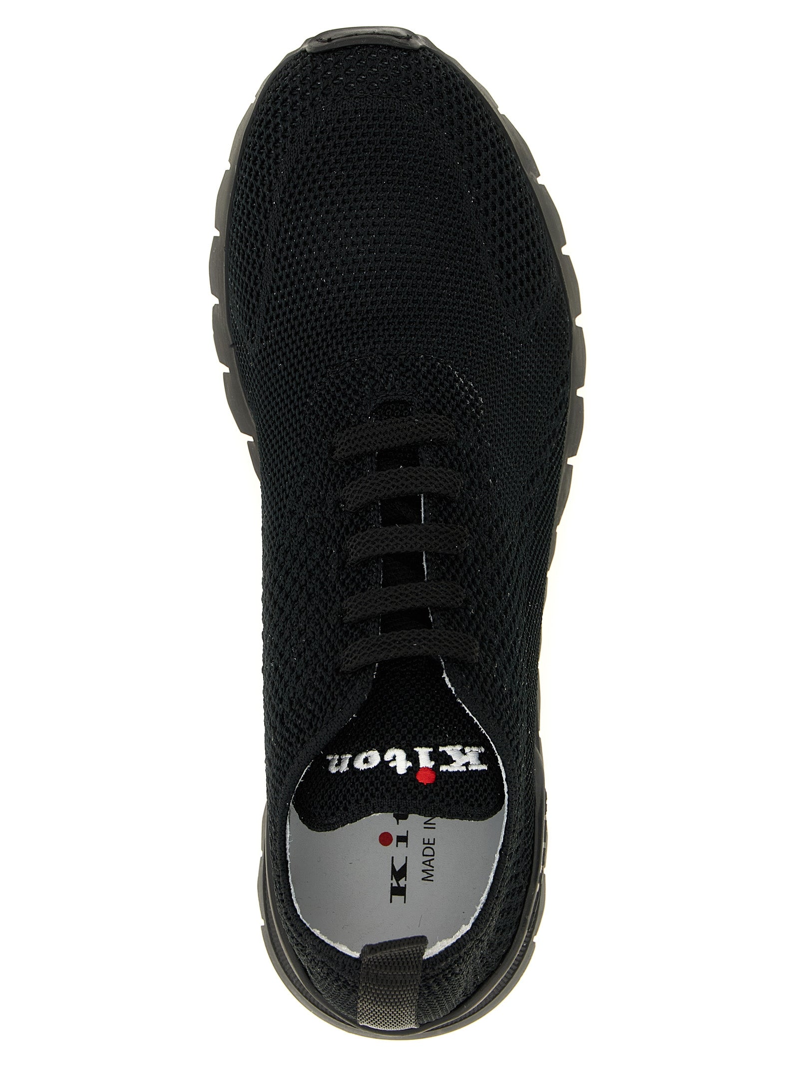 Kiton Black Cotton Athletic Sneakers - Luxury Footwear Redefined