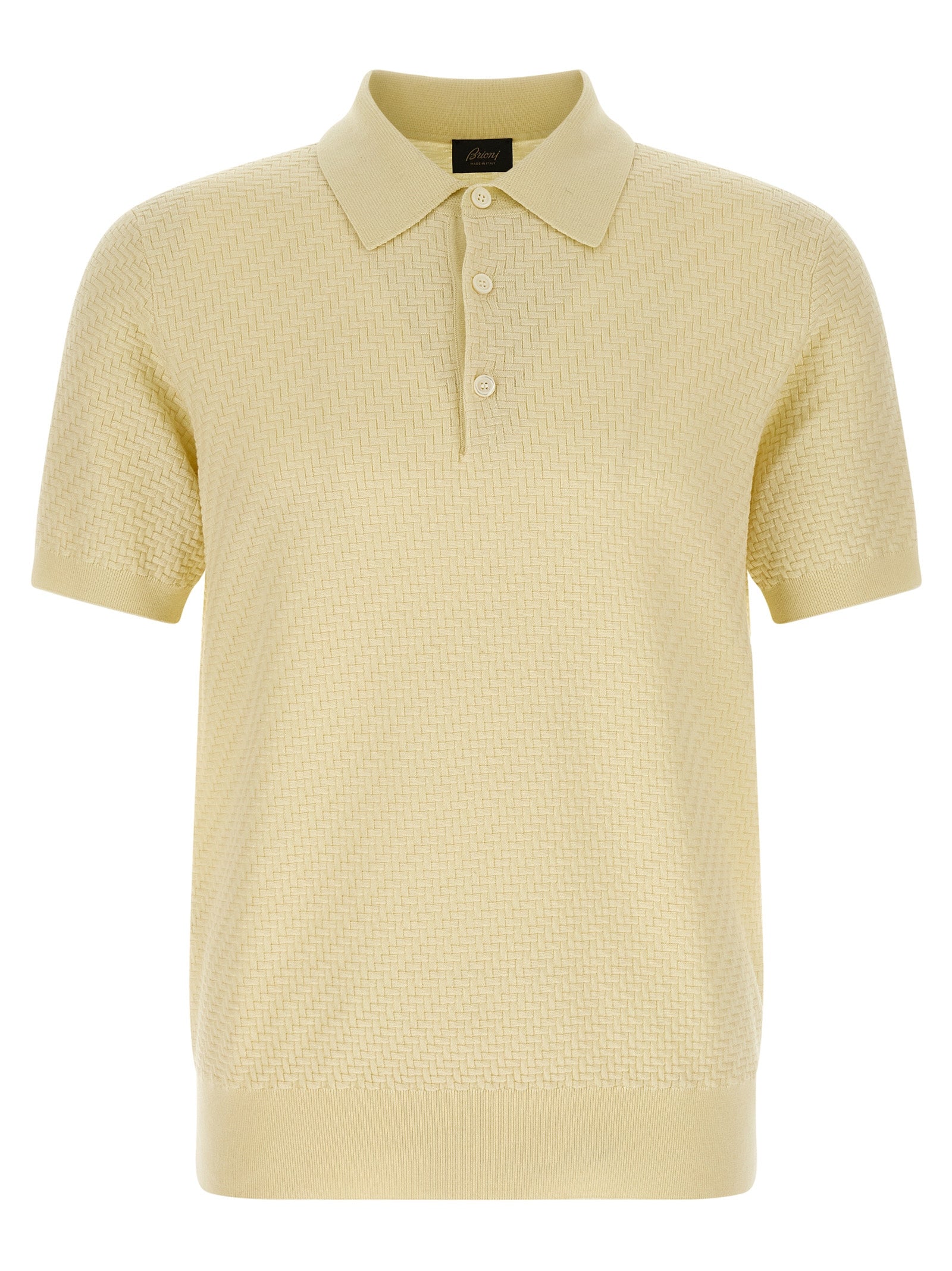 Brioni Bicolor Cotton Polo Shirt