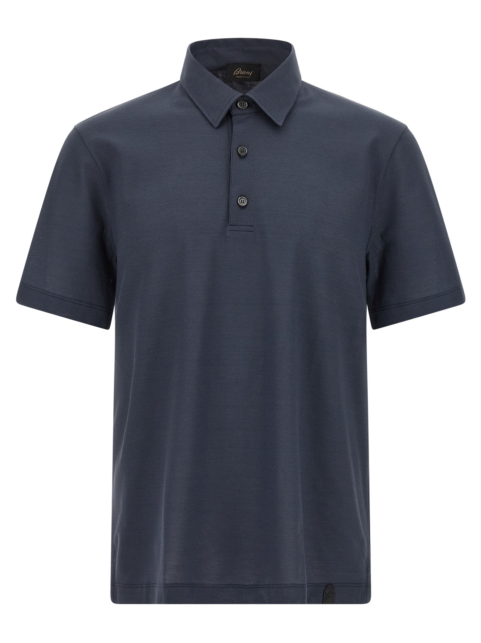 Brioni Blue Cotton Polo Shirt