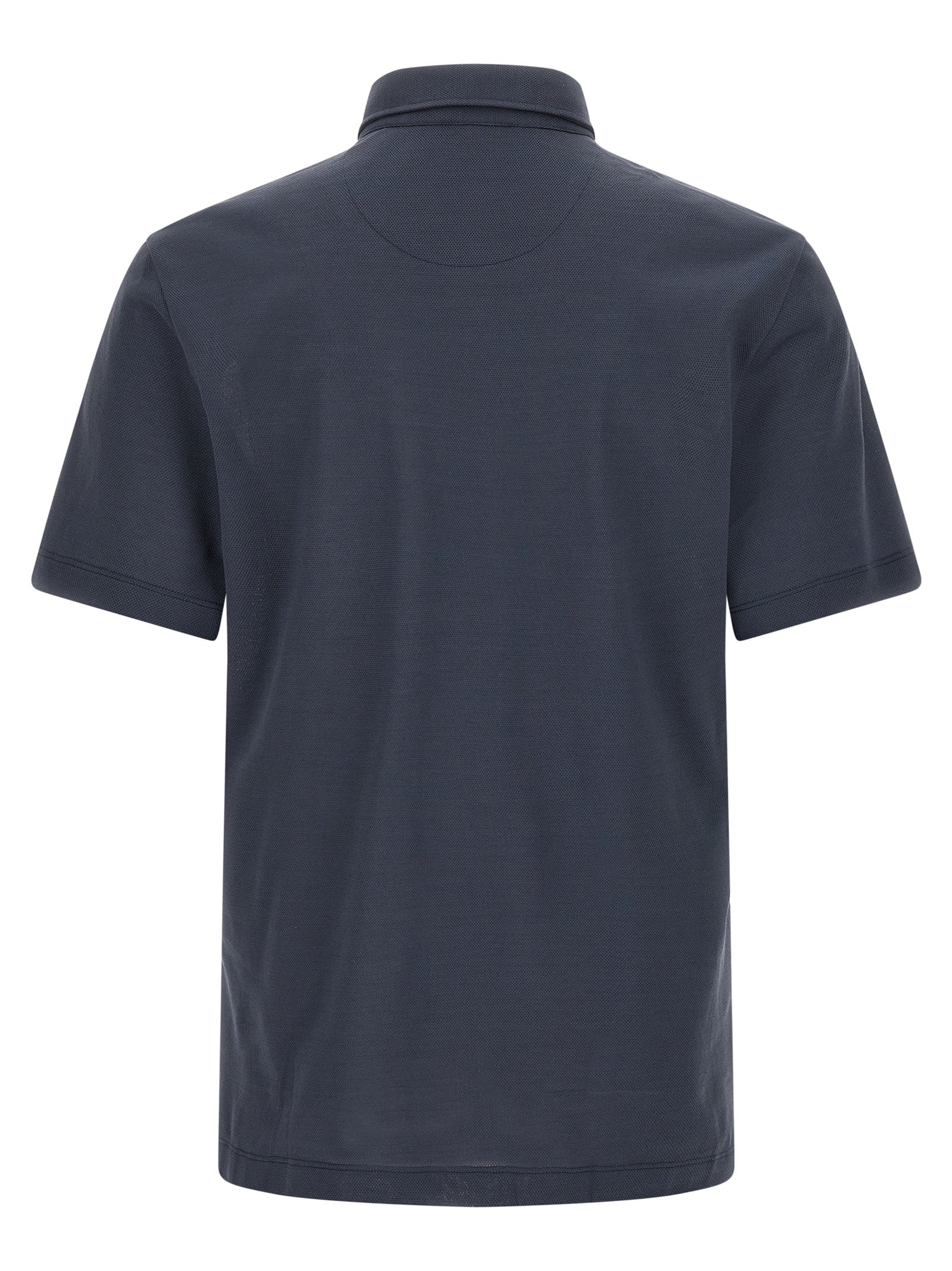 Brioni Blue Cotton Polo Shirt