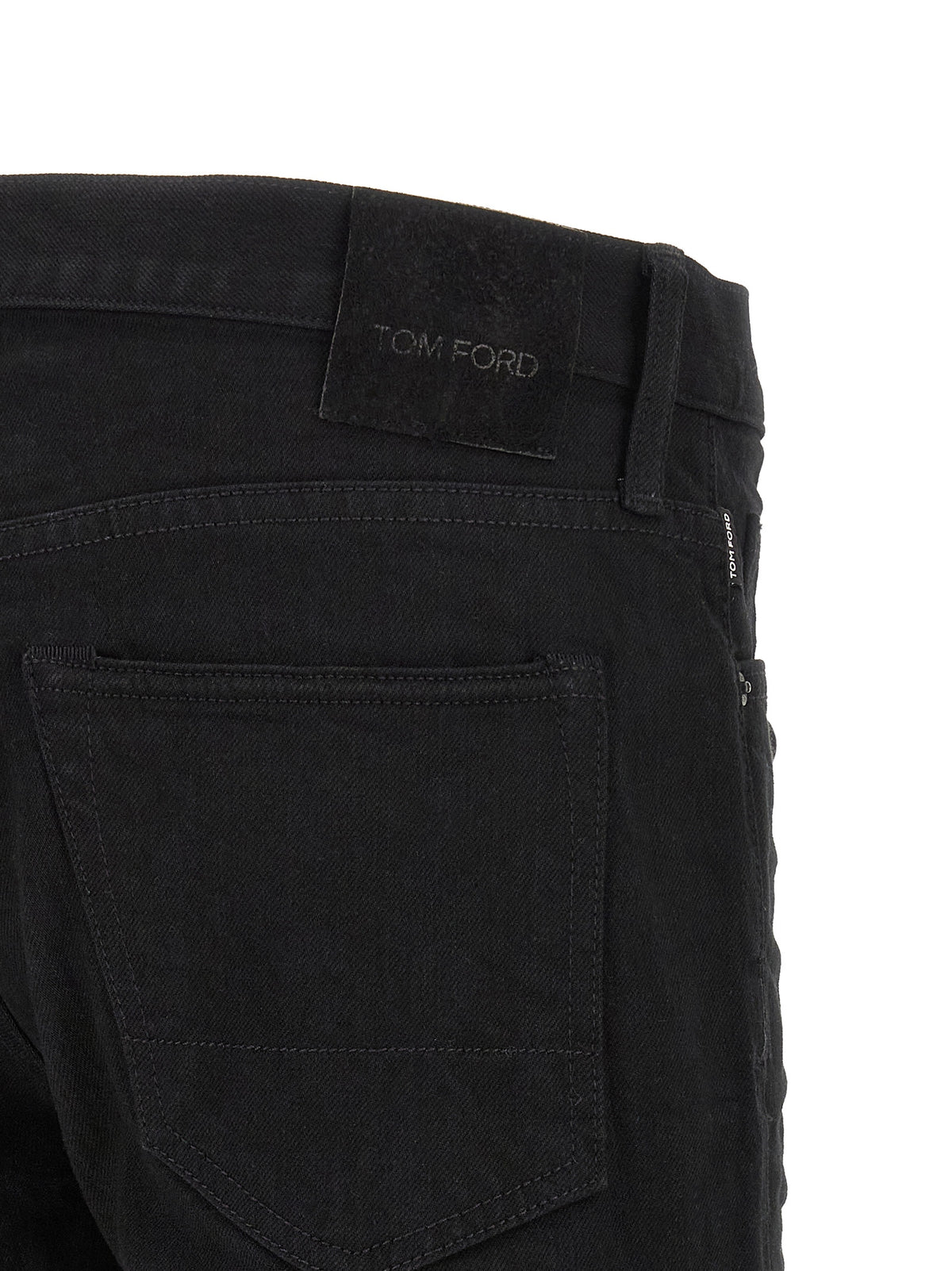 Tom Ford Black Cotton Straight-Leg Jeans - Luxurious Denim Elegance