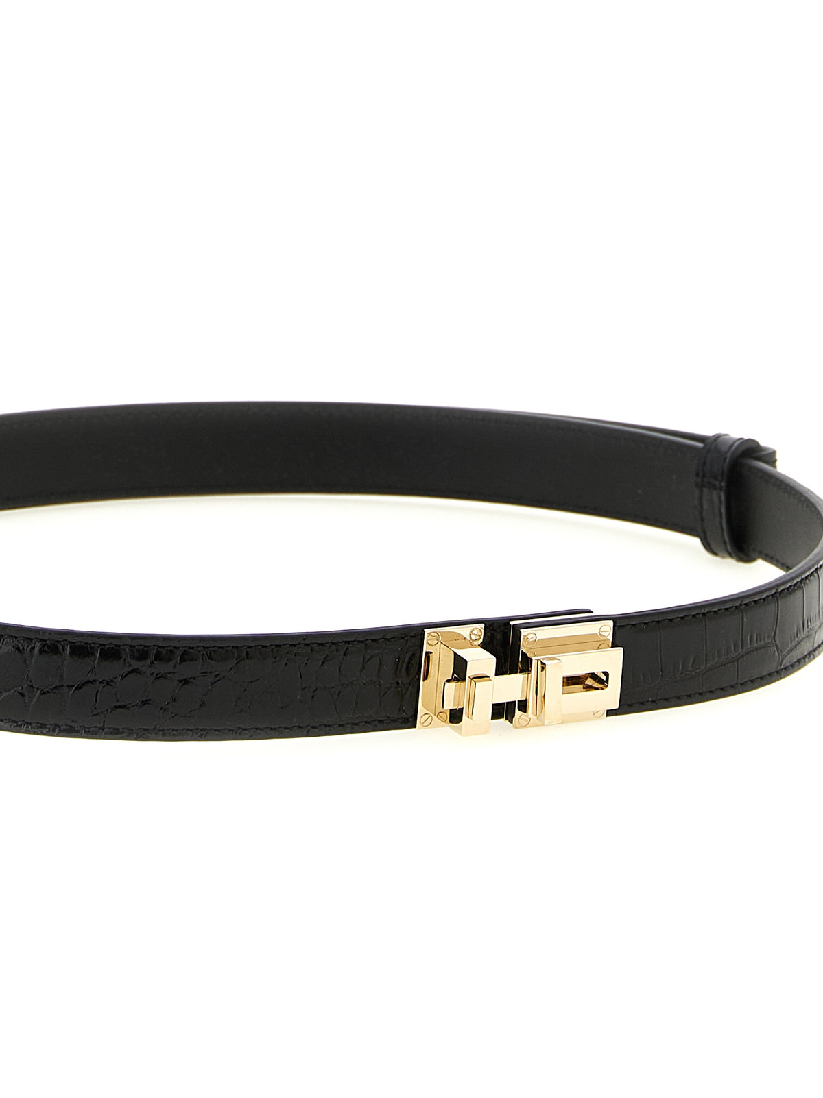 Tom Ford Black Calfskin Regular Belt - Timeless Luxury Accessory
