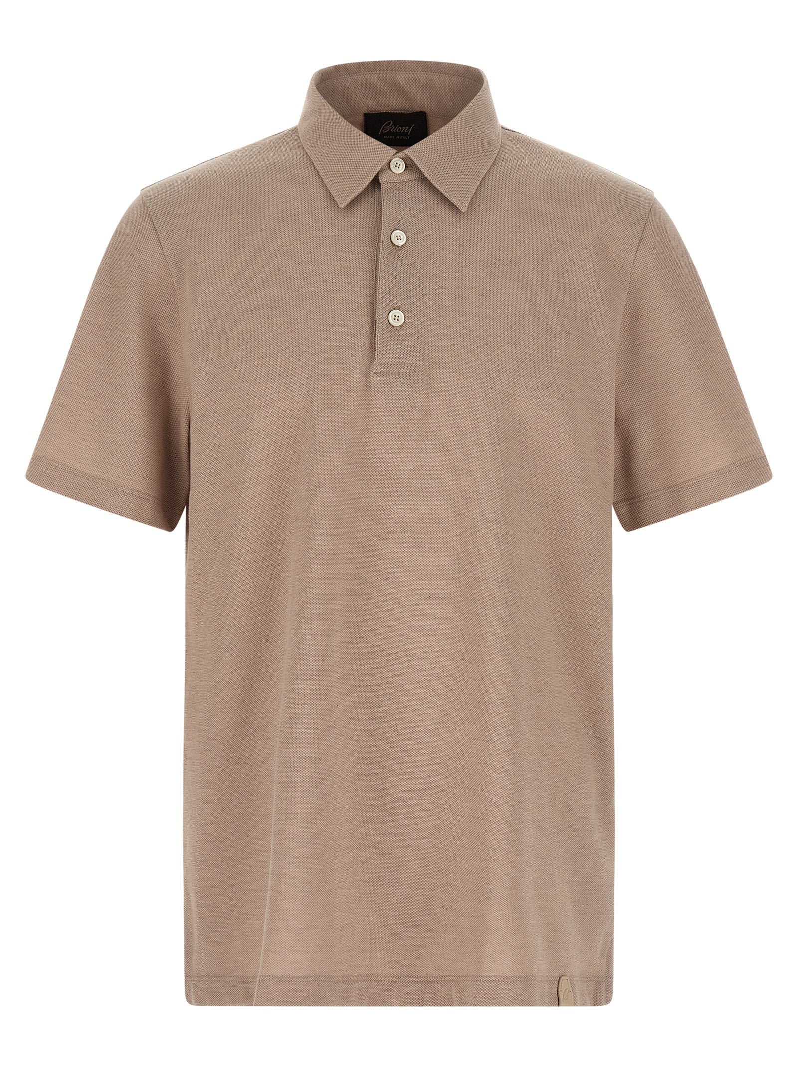 Brioni Beige Cotton Polo Shirt - Timeless Luxury Redefined