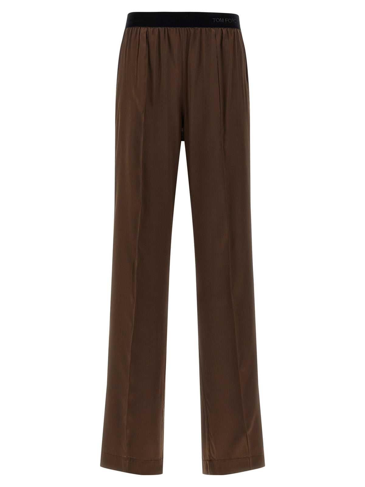 Tom Ford Brown Silk Casual Pants - Exquisite Luxury Attire
