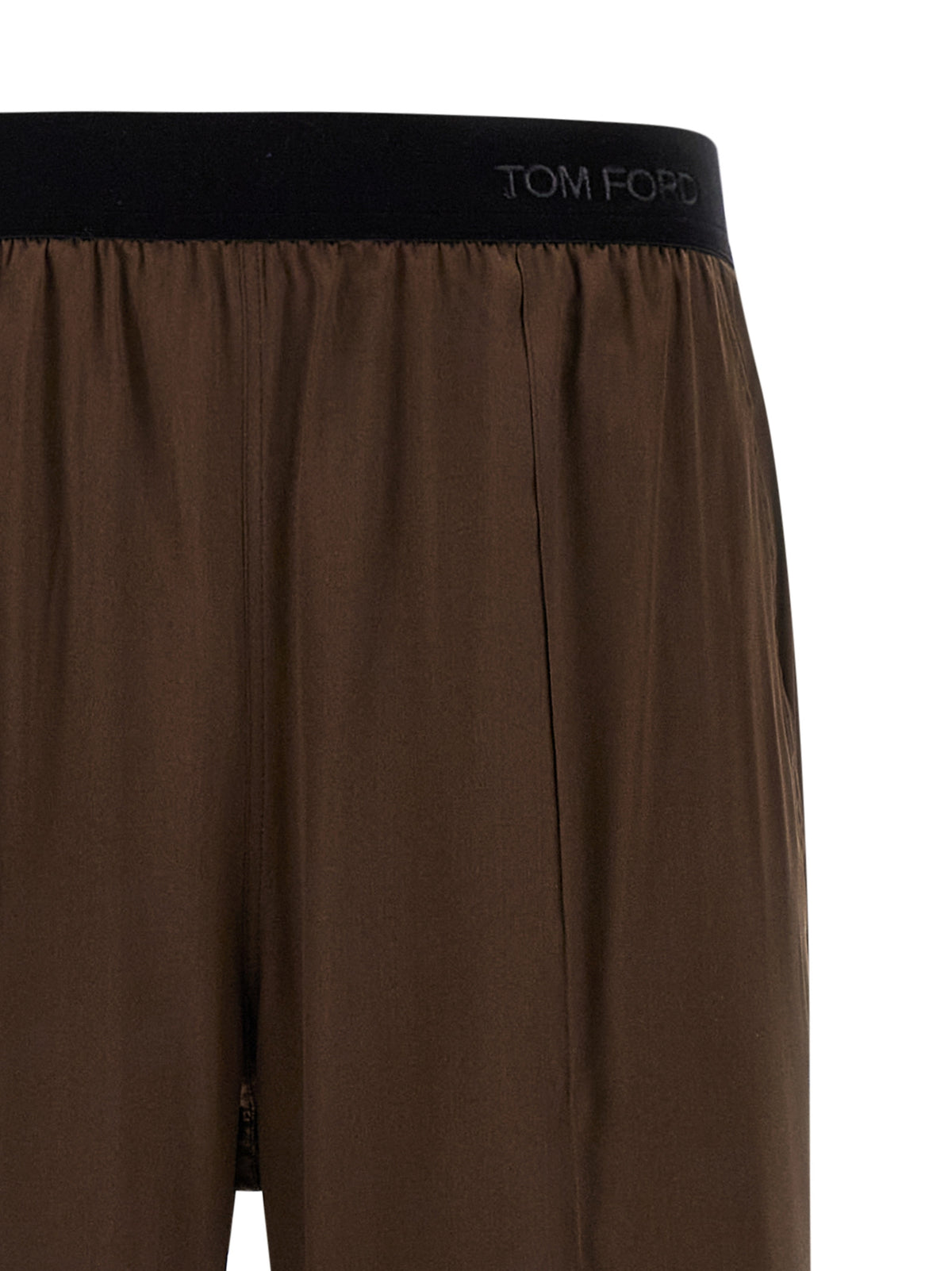 Tom Ford Brown Silk Casual Pants - Exquisite Luxury Attire