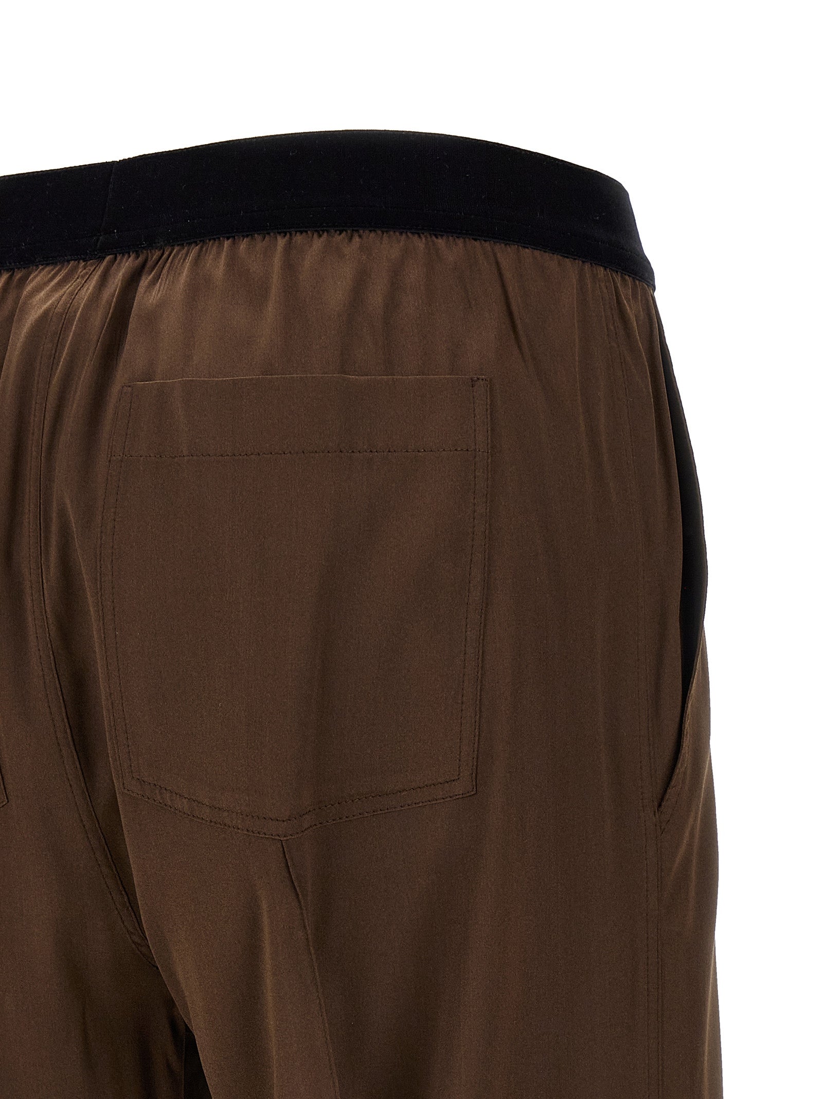 Tom Ford Brown Silk Casual Pants - Exquisite Luxury Attire