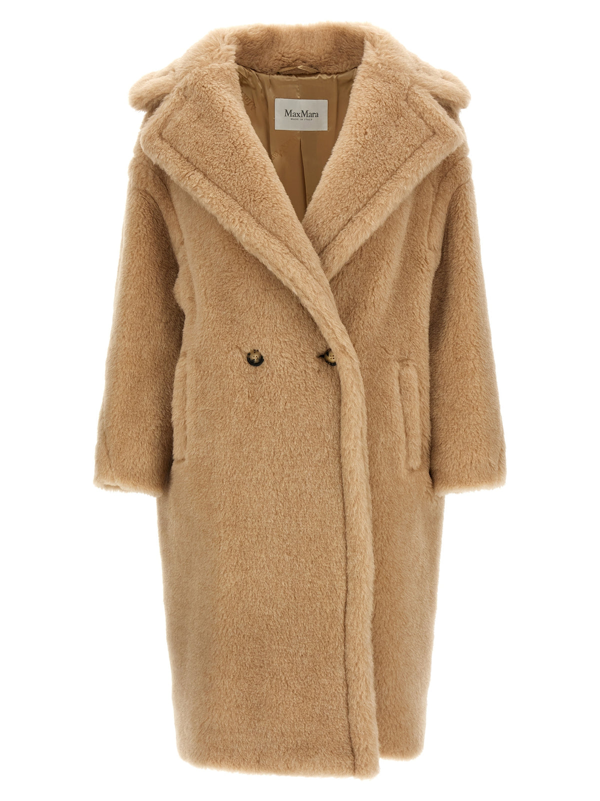 Max Mara Beige Alpaca Leather Coat - Timeless Luxury Elegance
