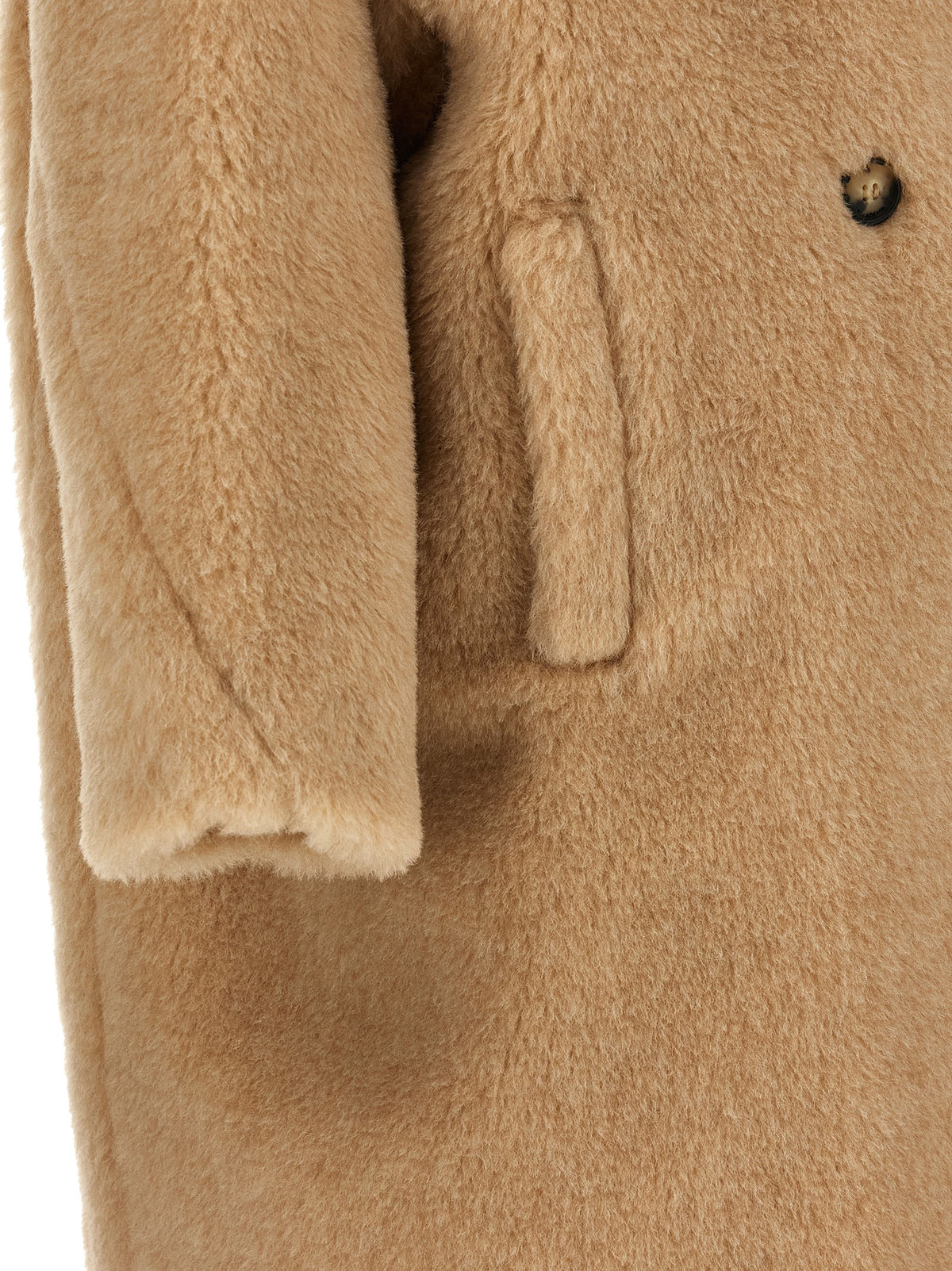 Max Mara Beige Alpaca Leather Coat - Timeless Luxury Elegance