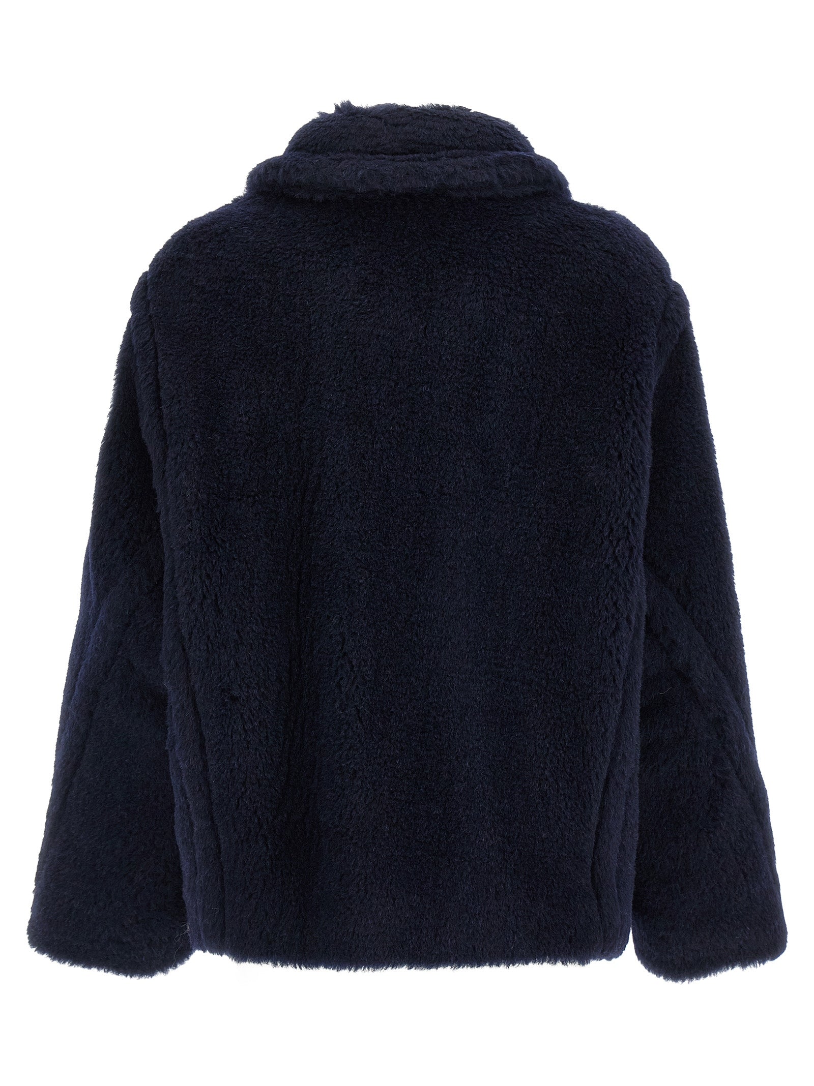 Max Mara Blue Alpaca Leather Coat - Timeless Luxury Elegance