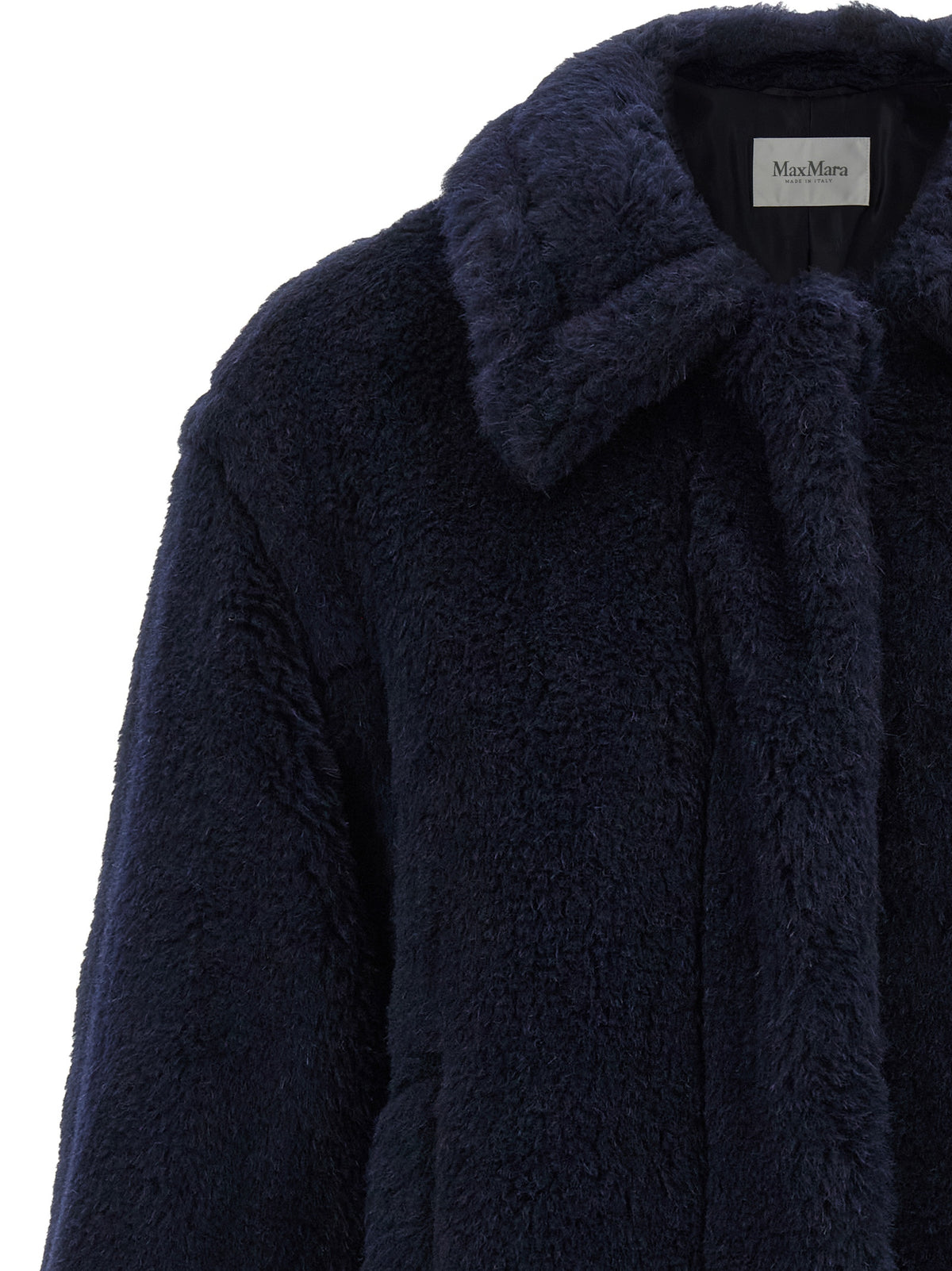 Max Mara Blue Alpaca Leather Coat - Timeless Luxury Elegance