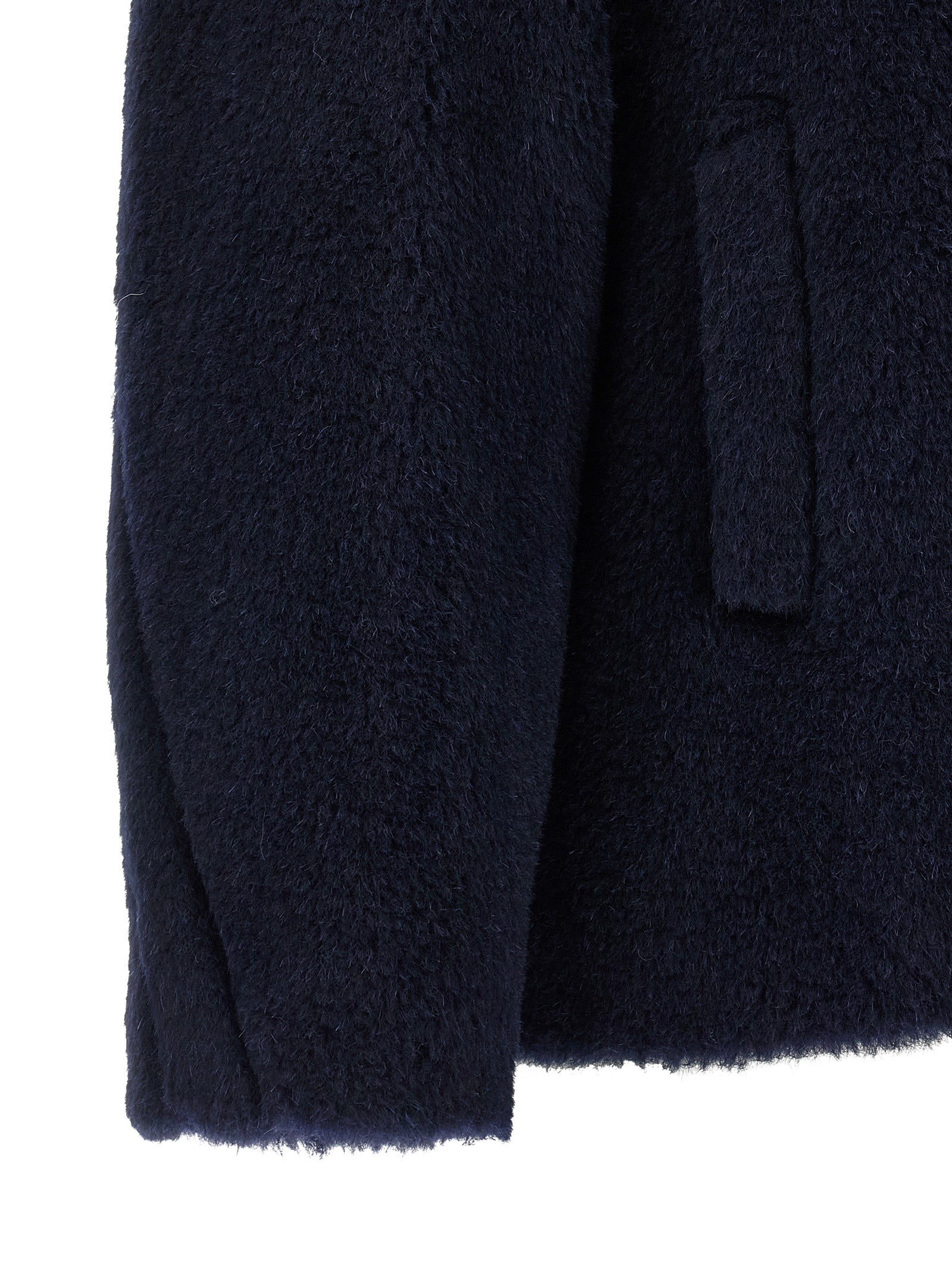Max Mara Blue Alpaca Leather Coat - Timeless Luxury Elegance
