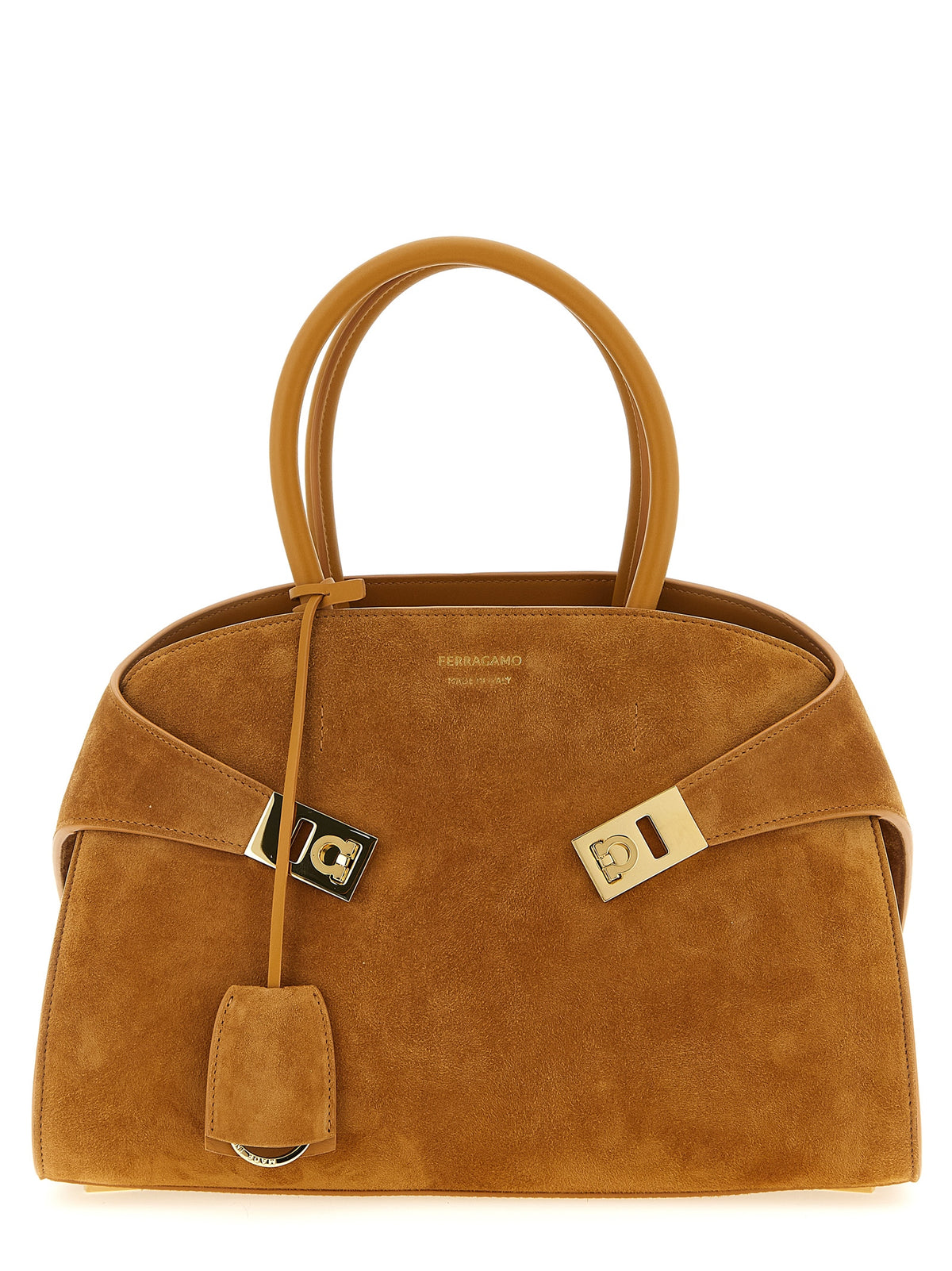 Ferragamo Beige Goatskin Handbag - Exquisite Luxury Statement Piece