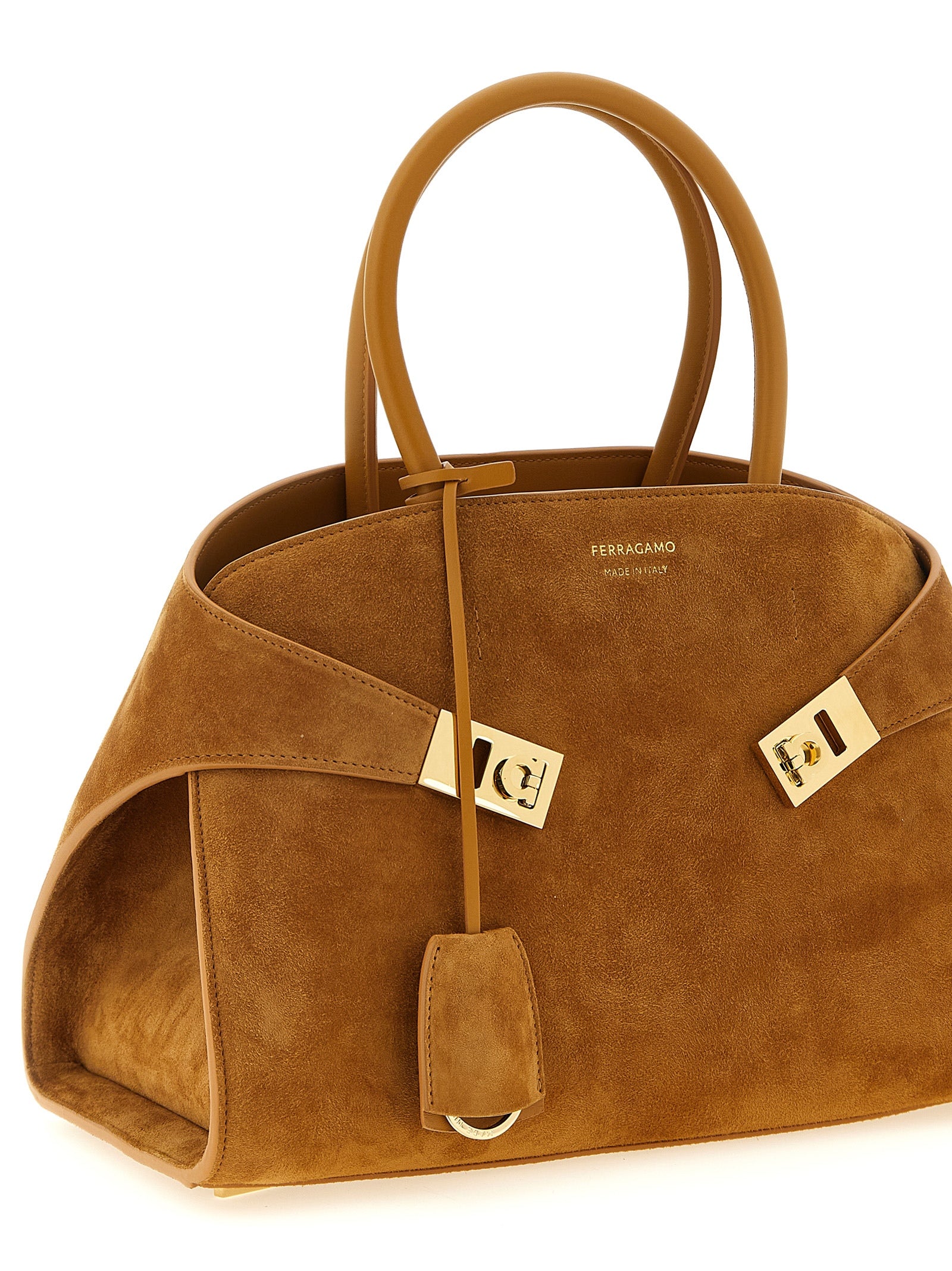Ferragamo Beige Goatskin Handbag - Exquisite Luxury Statement Piece