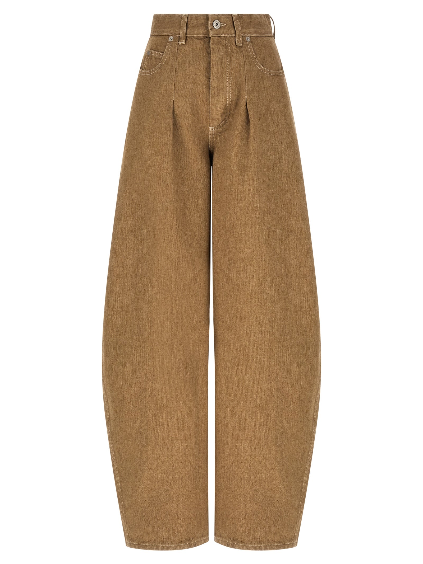 Elevate your wardrobe with Jacquemus Beige Cotton Jeans Denim, a luxurious blend of comfort and style, crafted for the discerning individual who commands attention.