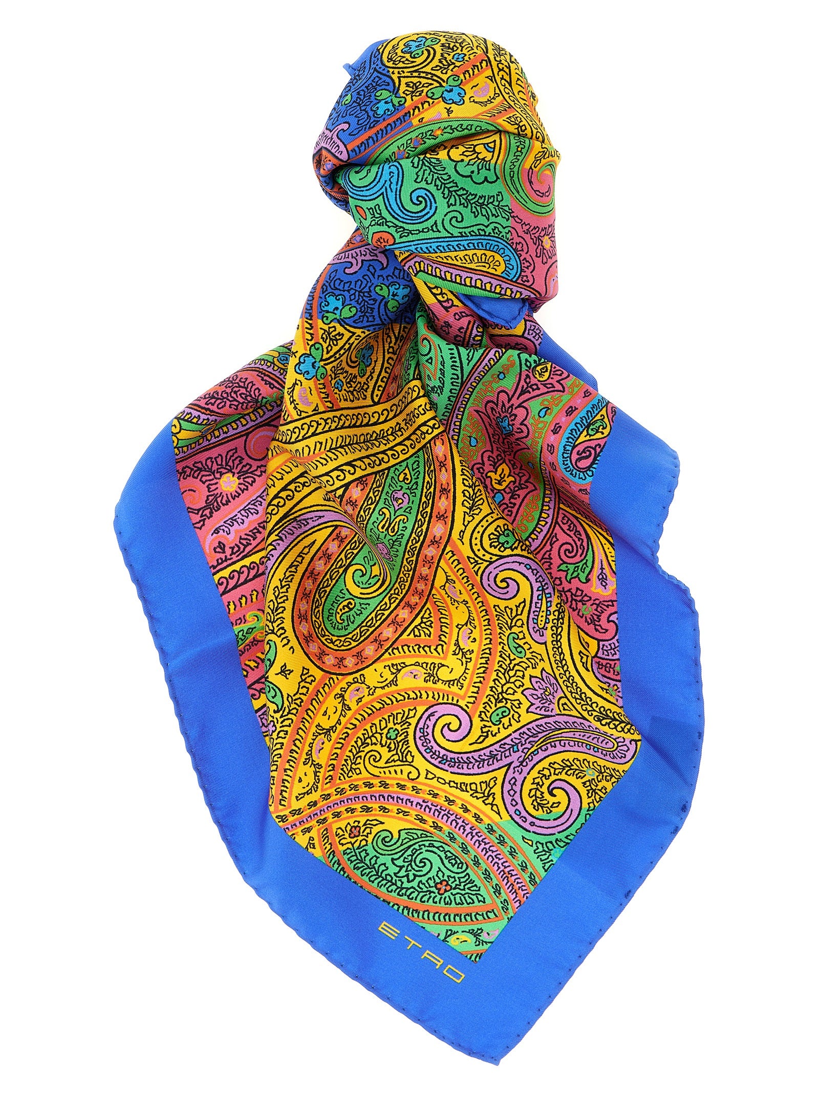 Elevate your style with the Etro Multicolor Silk Scarf, a luxurious masterpiece of pure silk, showcasing exquisite craftsmanship and timeless elegance for discerning tastes.