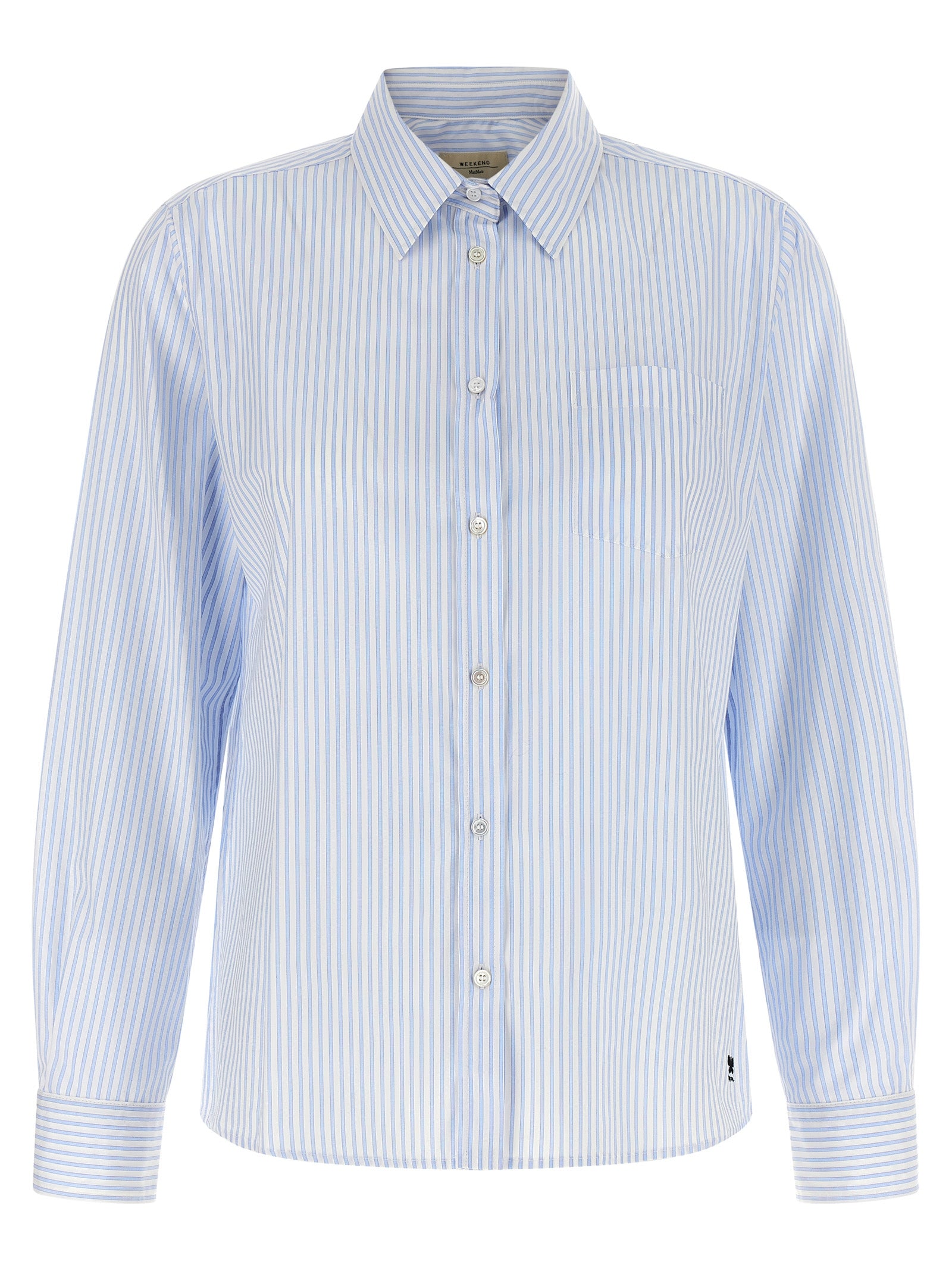 Max Mara Blue Cotton Blouse - Timeless Luxury for Discerning Elegance