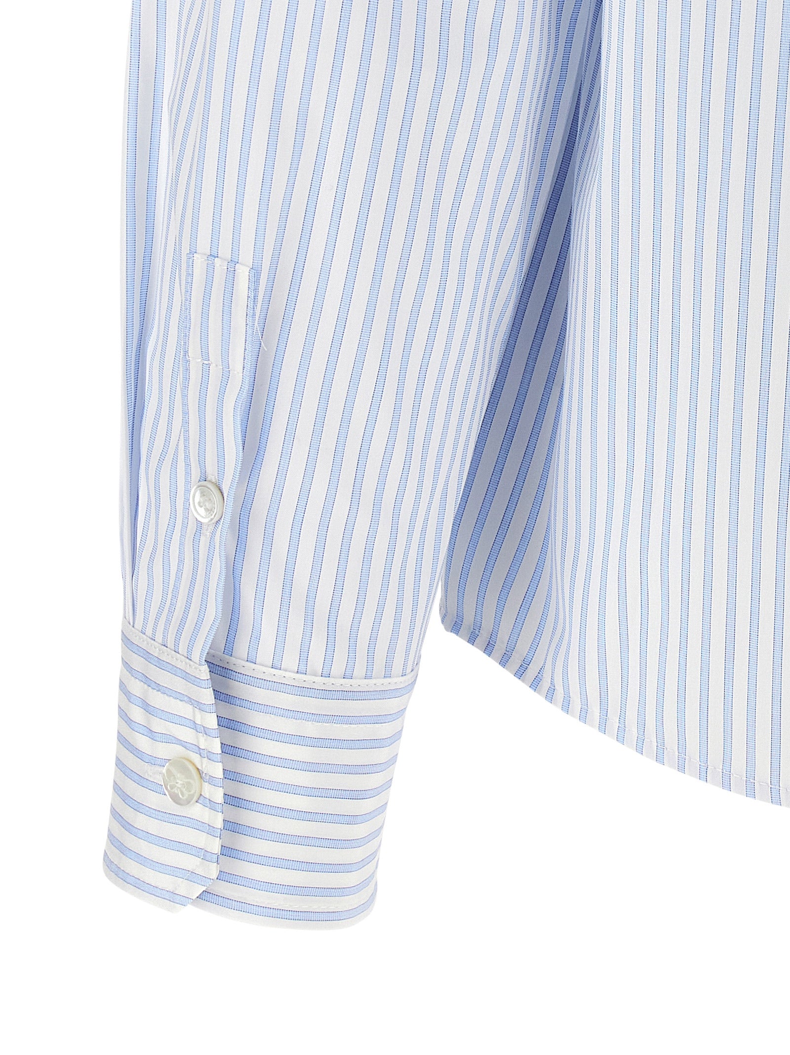 Max Mara Blue Cotton Blouse - Timeless Luxury in Sustainable Elegance