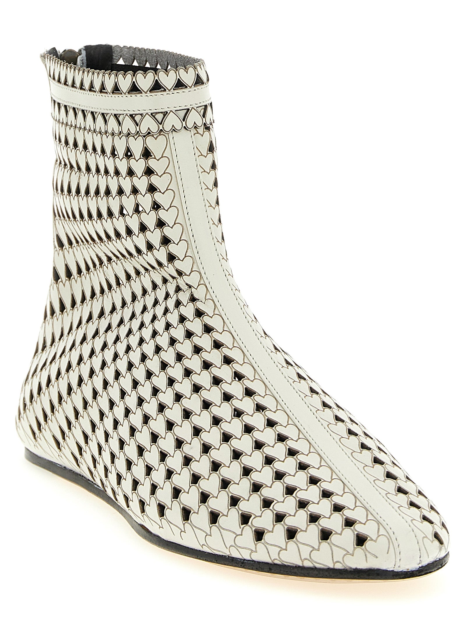 Isabel Marant Beige Calfskin Ankle Boots - Luxe Elegance