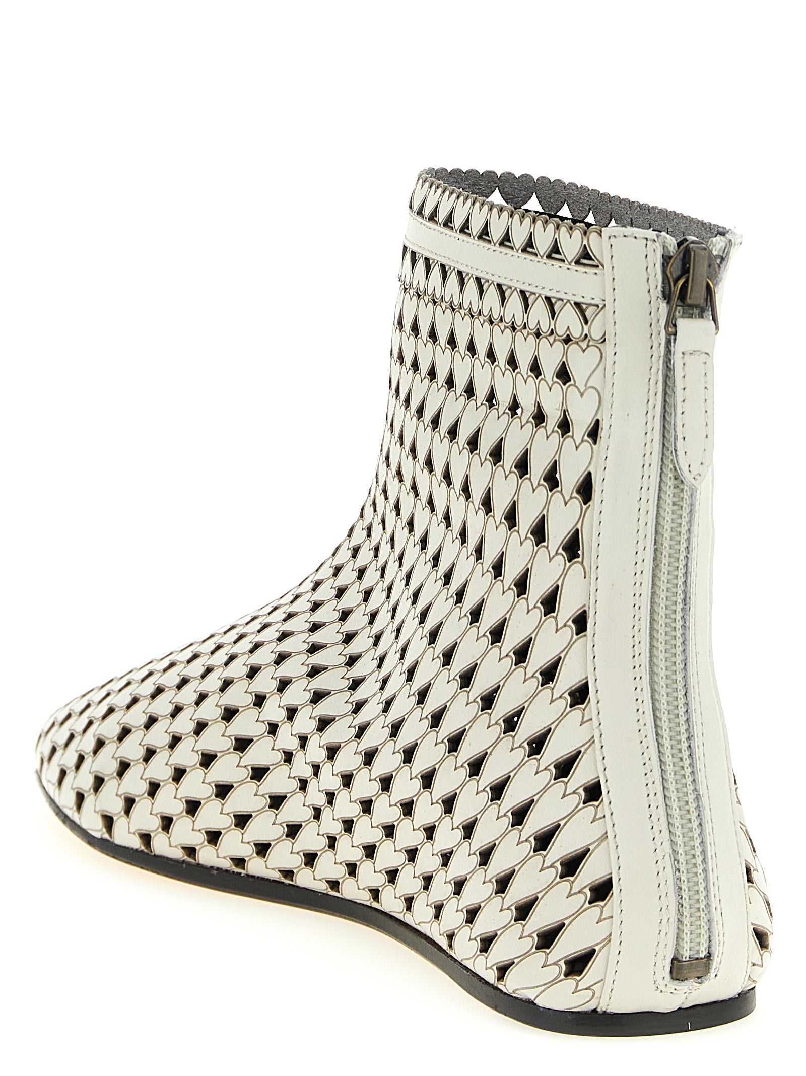 Isabel Marant Beige Calfskin Ankle Boots - Luxe Elegance