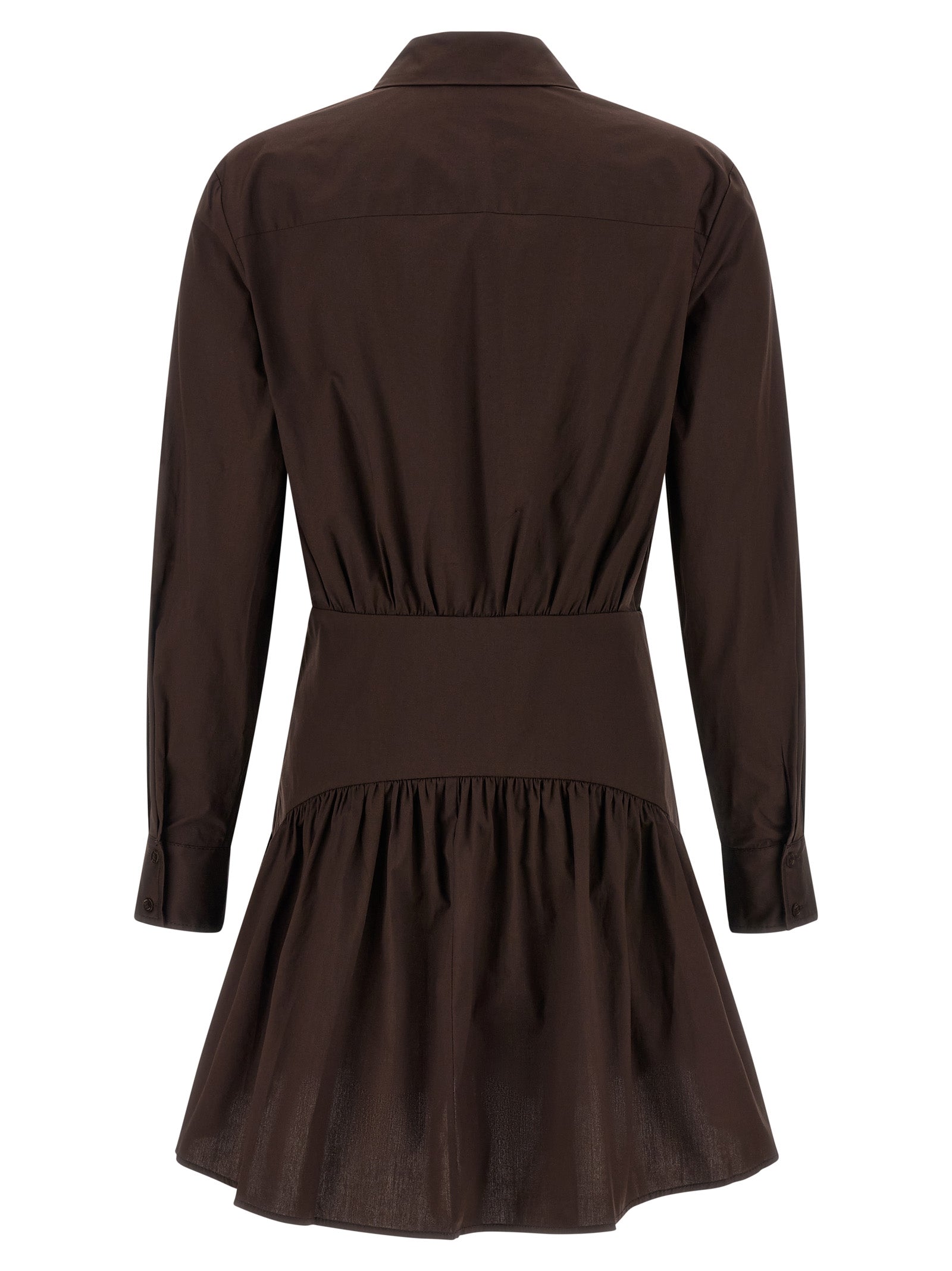 Staud Brown Cotton Short Dress