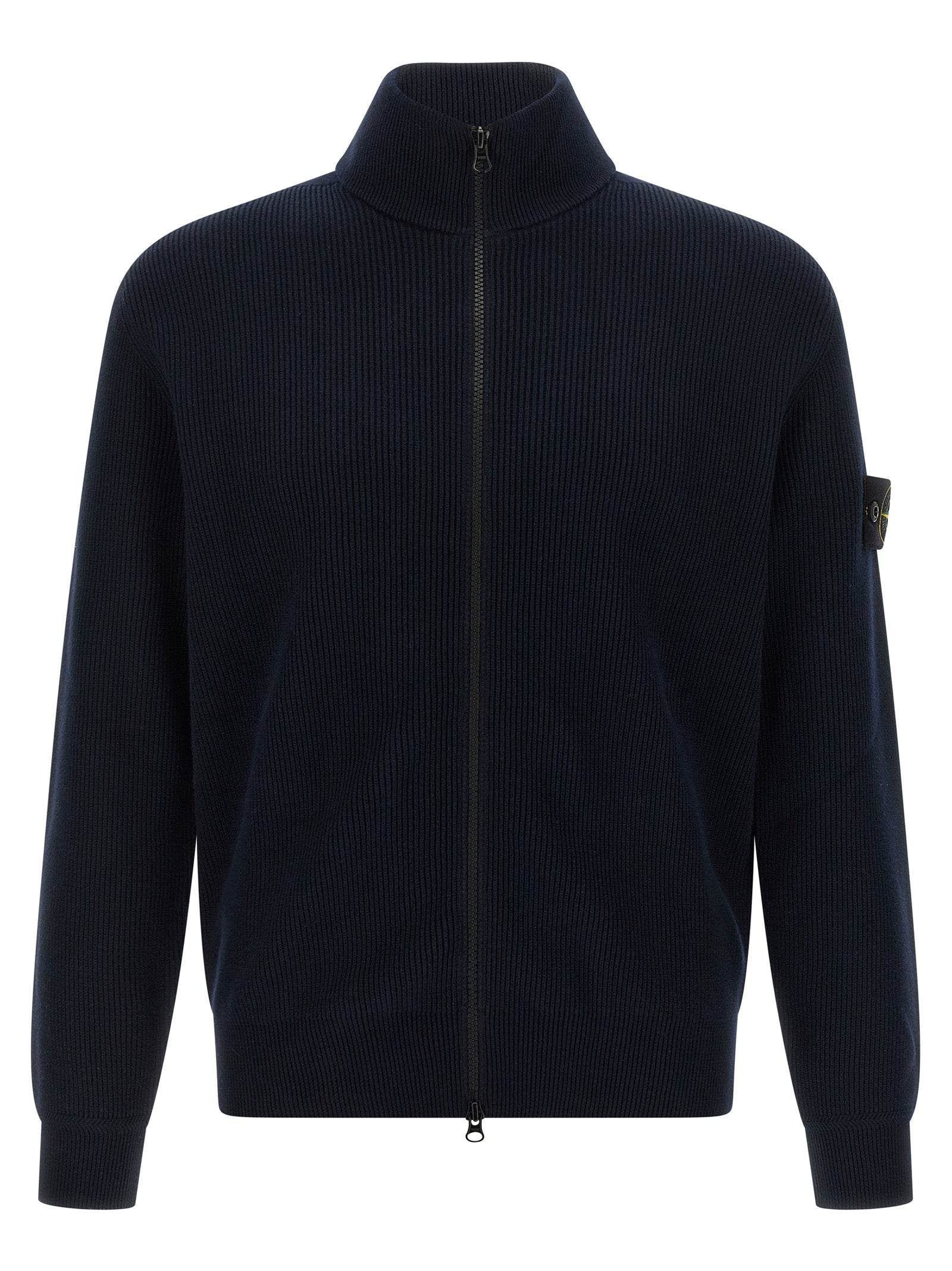 Stone Island Blue Cotton Cardigan