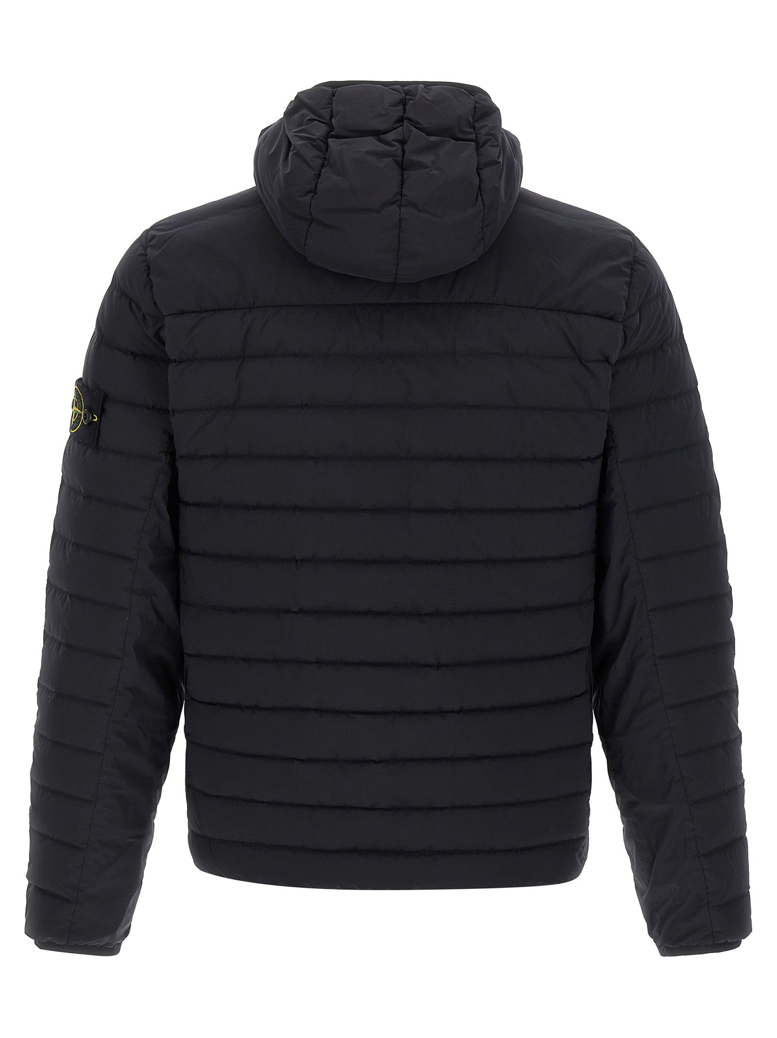 Elevate your outerwear collection with the Stone Island Blue Polyamide Full-Length Jacket, a luxurious blend of style and warmth, crafted for the discerning individual.