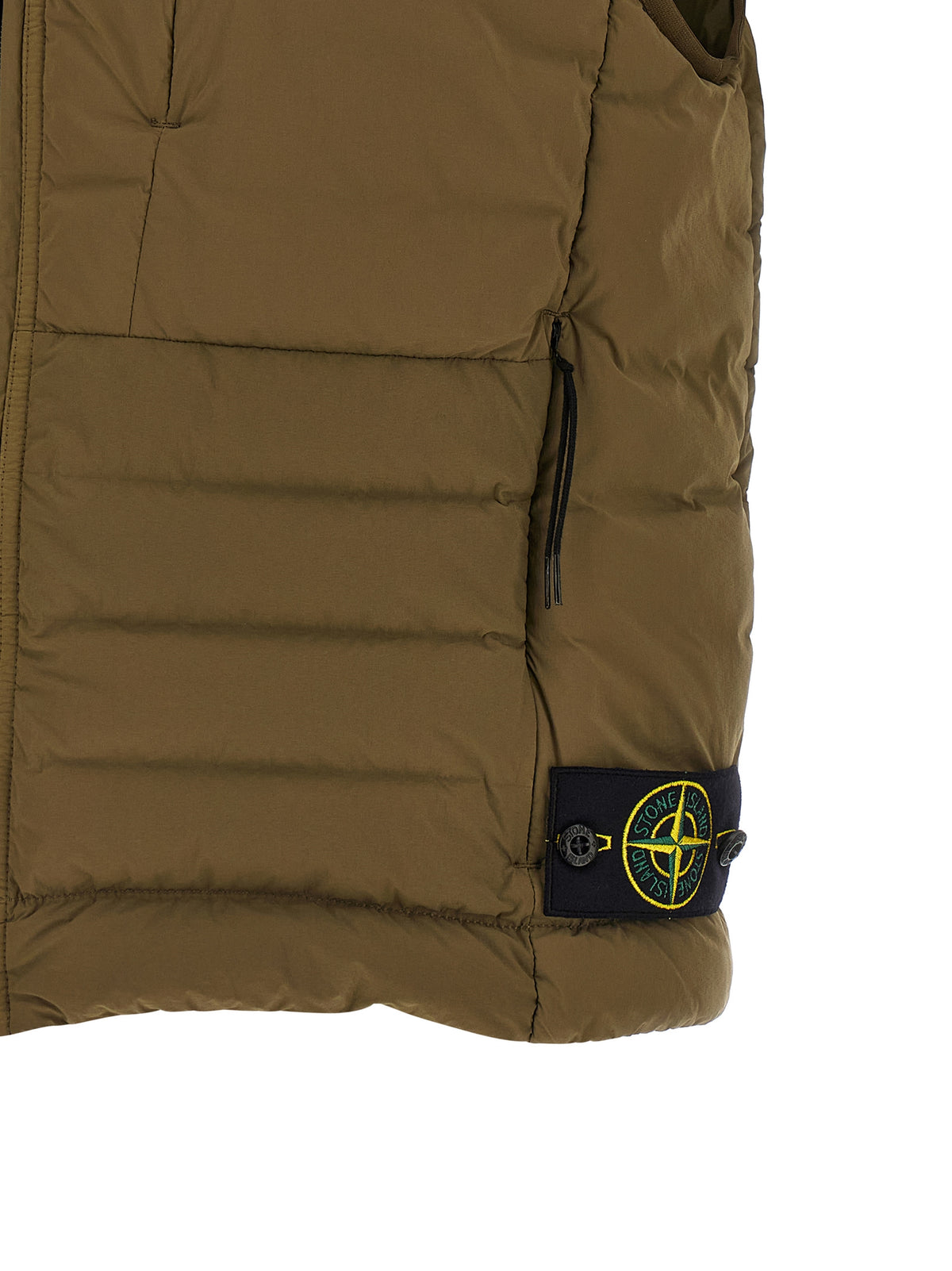 Elevate your style with the Stone Island Bicolor Polyamide Sleeveless Jacket, a fusion of luxury and functionality crafted from premium materials for the discerning individual.