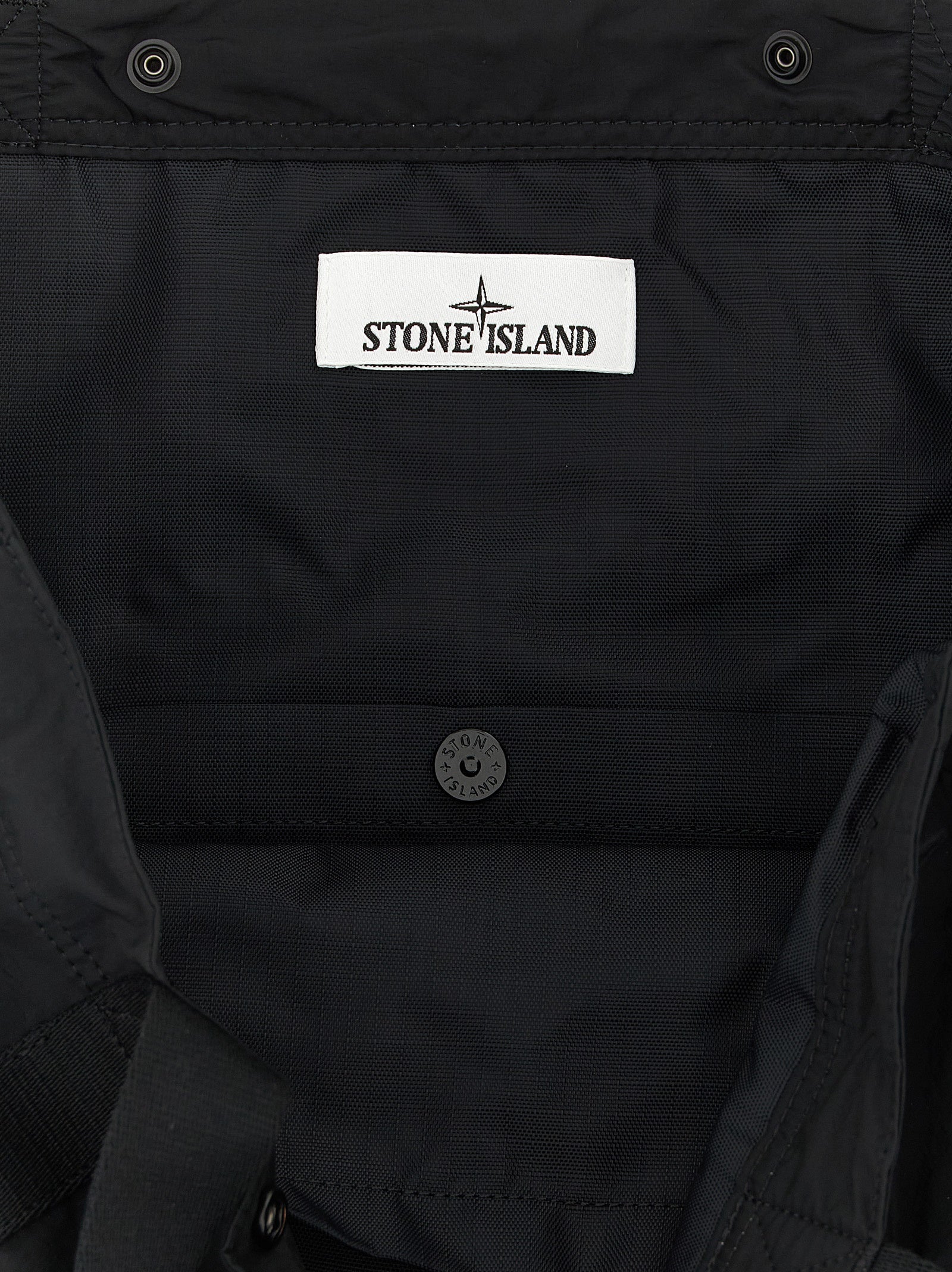 Stone Island Black Polyamide Tote Bag