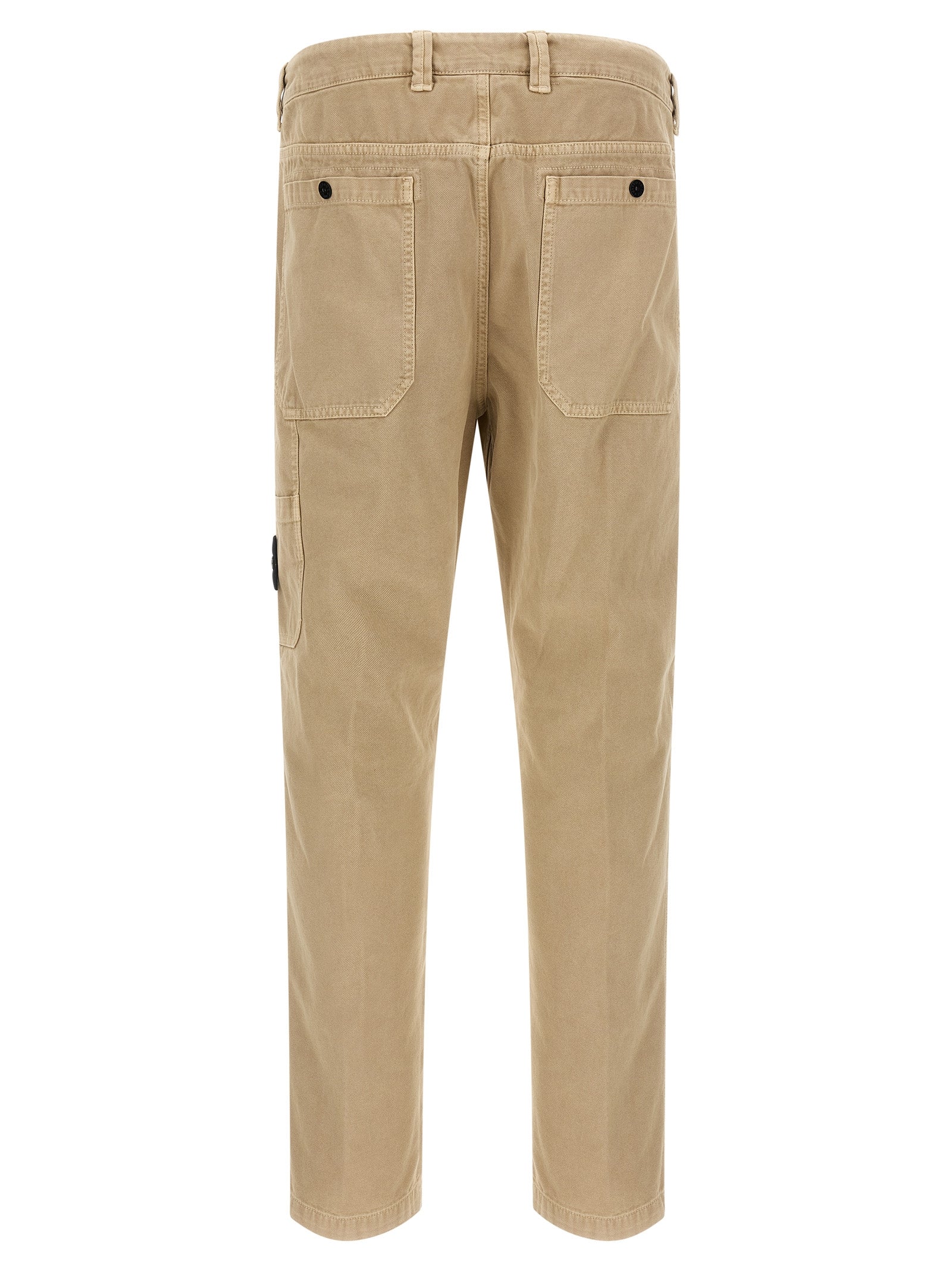 Stone Island Beige Cotton Casual Pants