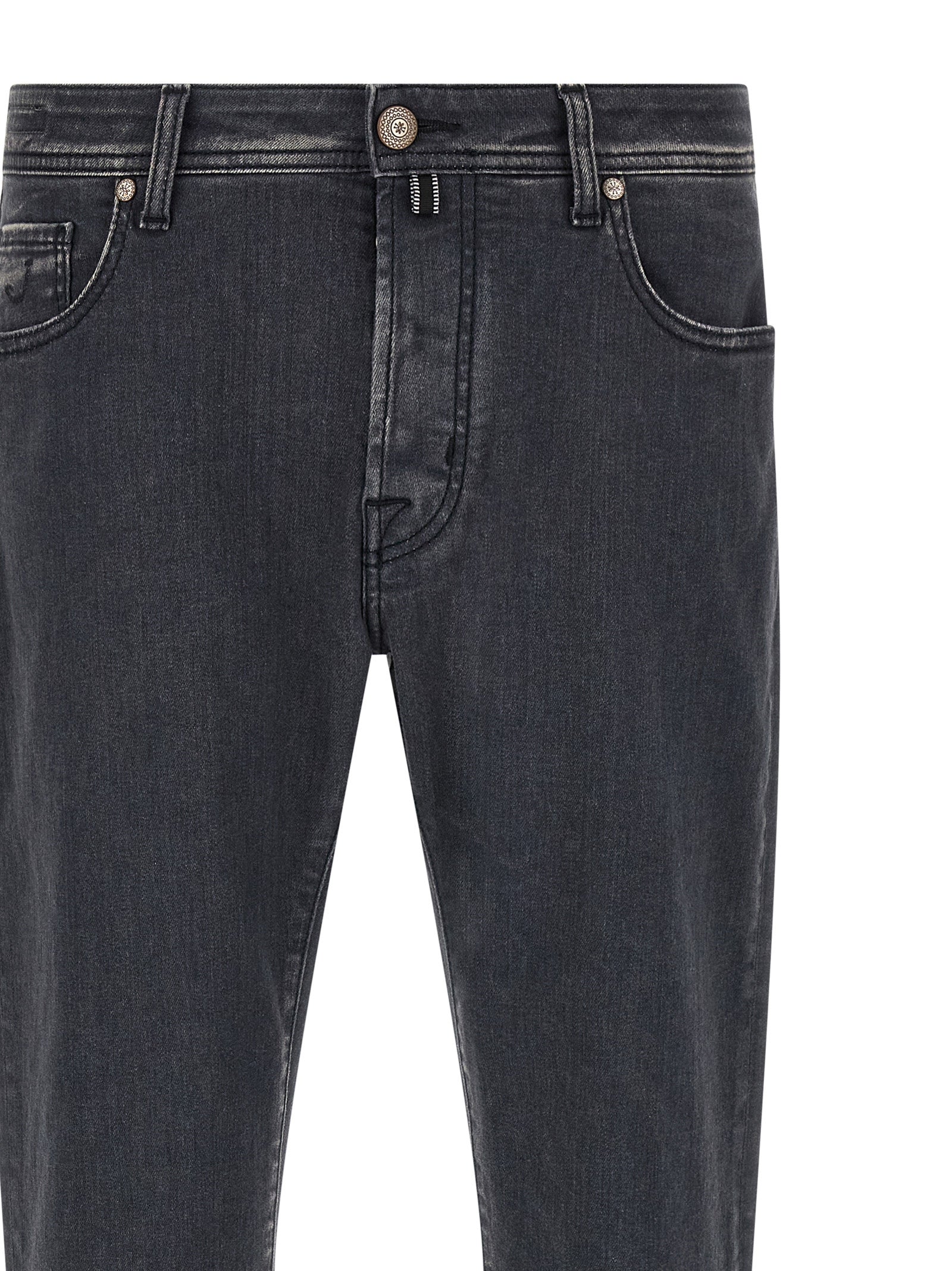Discover the Jacob Cohen Gray Cotton Straight-Leg Jeans, a masterpiece of Italian craftsmanship, blending luxury and timeless elegance for the discerning individual.