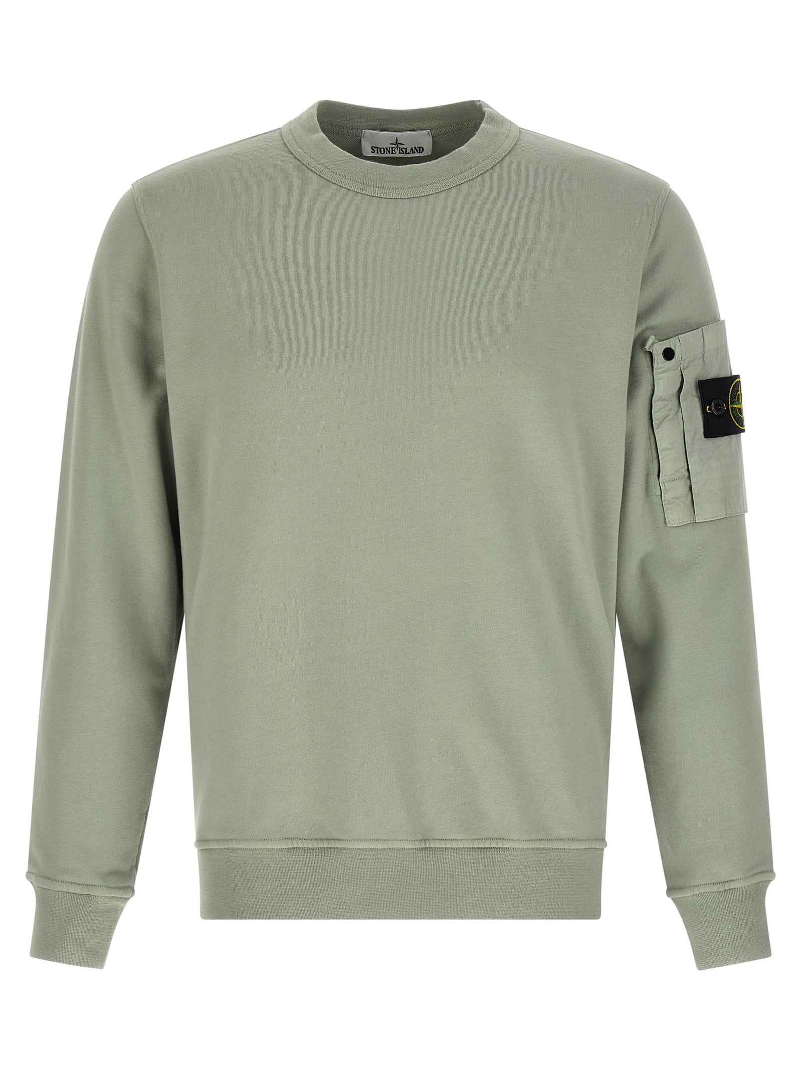Elevate your wardrobe with the Stone Island Bicolor Cotton Sweatshirt, crafted from luxurious cotton with a unique garment-dyed finish, embodying sophisticated style and timeless elegance.