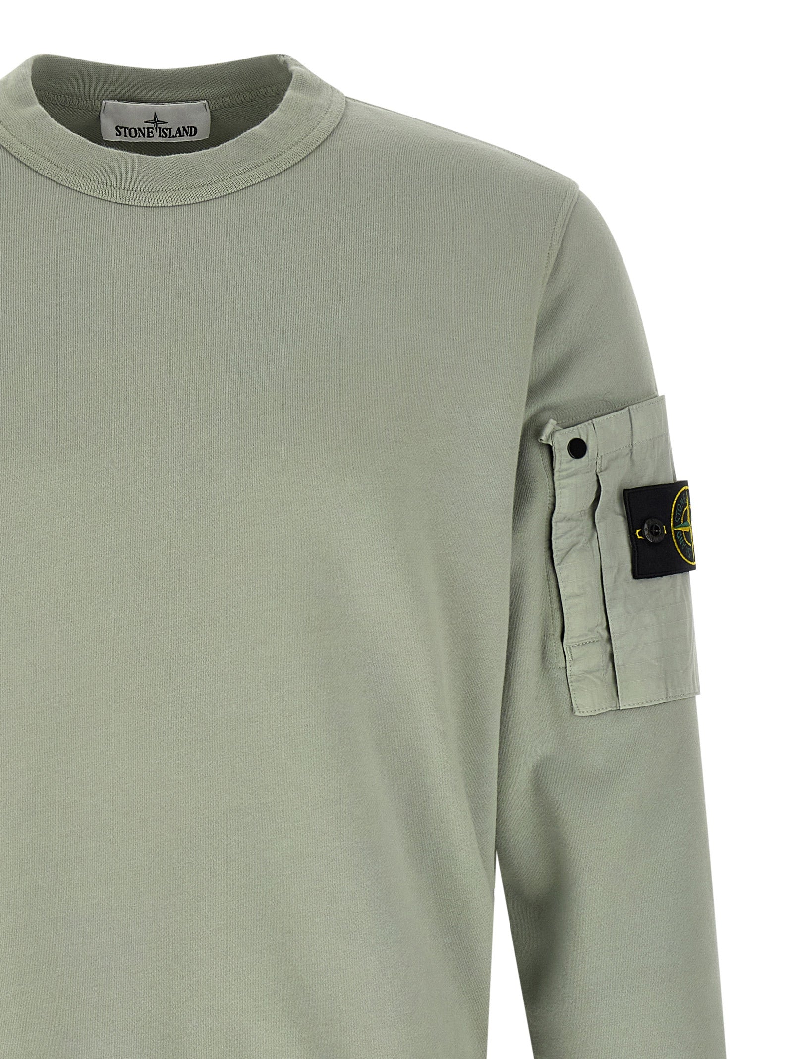 Elevate your wardrobe with the Stone Island Bicolor Cotton Sweatshirt, a masterpiece of garment-dyed luxury, offering unparalleled comfort and sophisticated style.