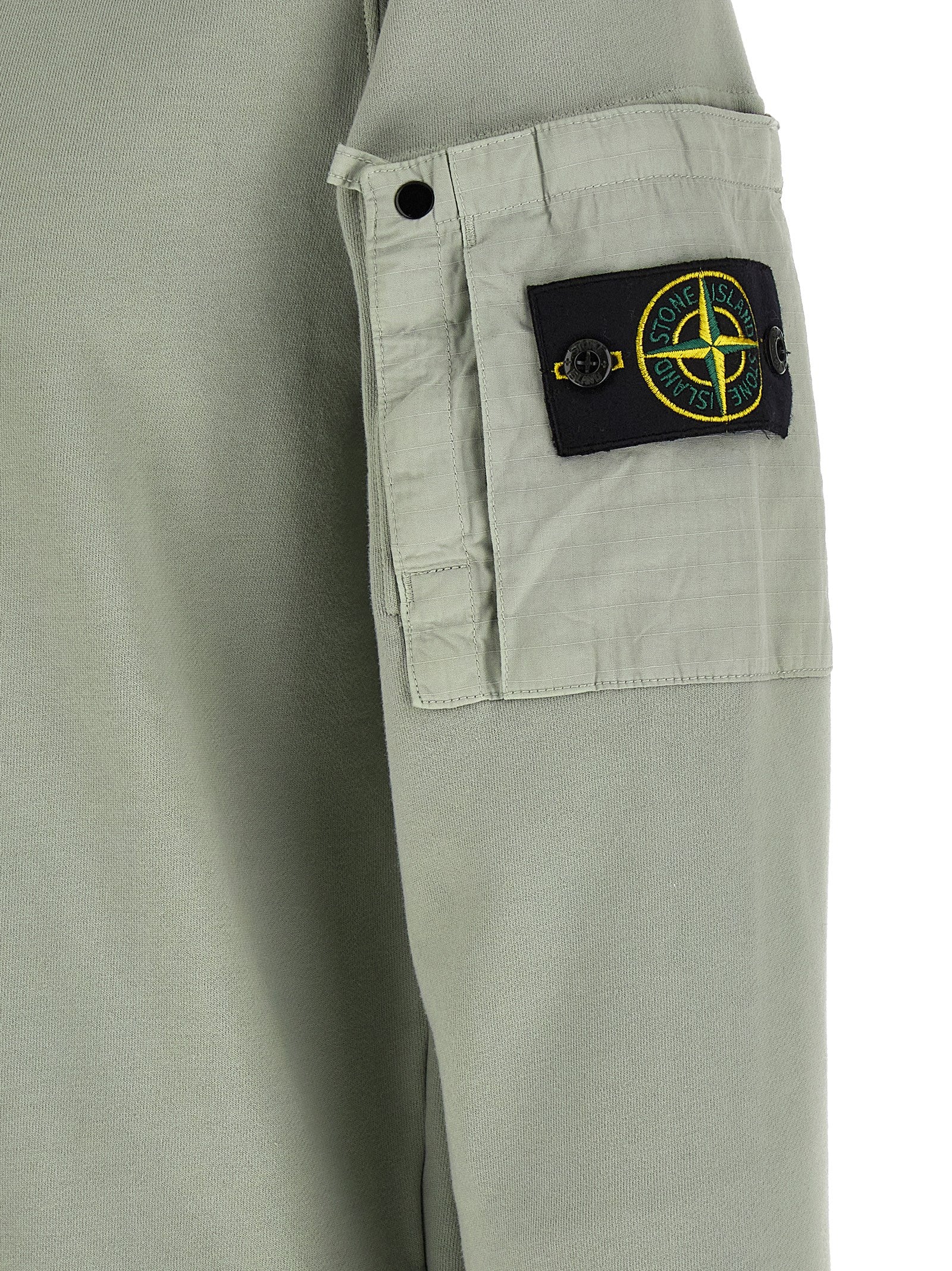 Elevate your wardrobe with the Stone Island Bicolor Cotton Sweatshirt, a luxurious blend of 100% cotton and exquisite craftsmanship, embodying modern elegance and sophistication.