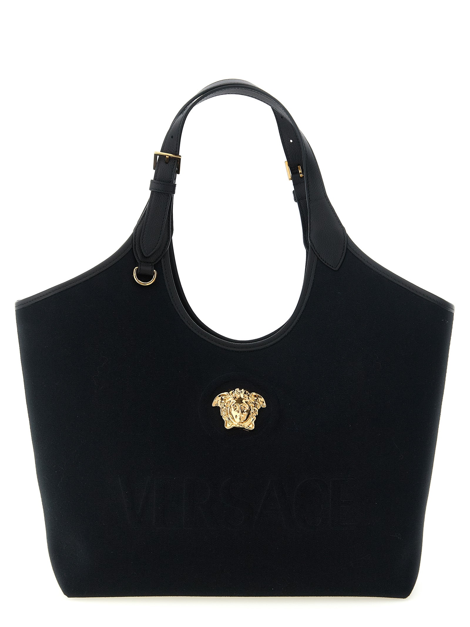 Versace Black Cotton Tote Bag - Luxury Redefined for Every Occasion