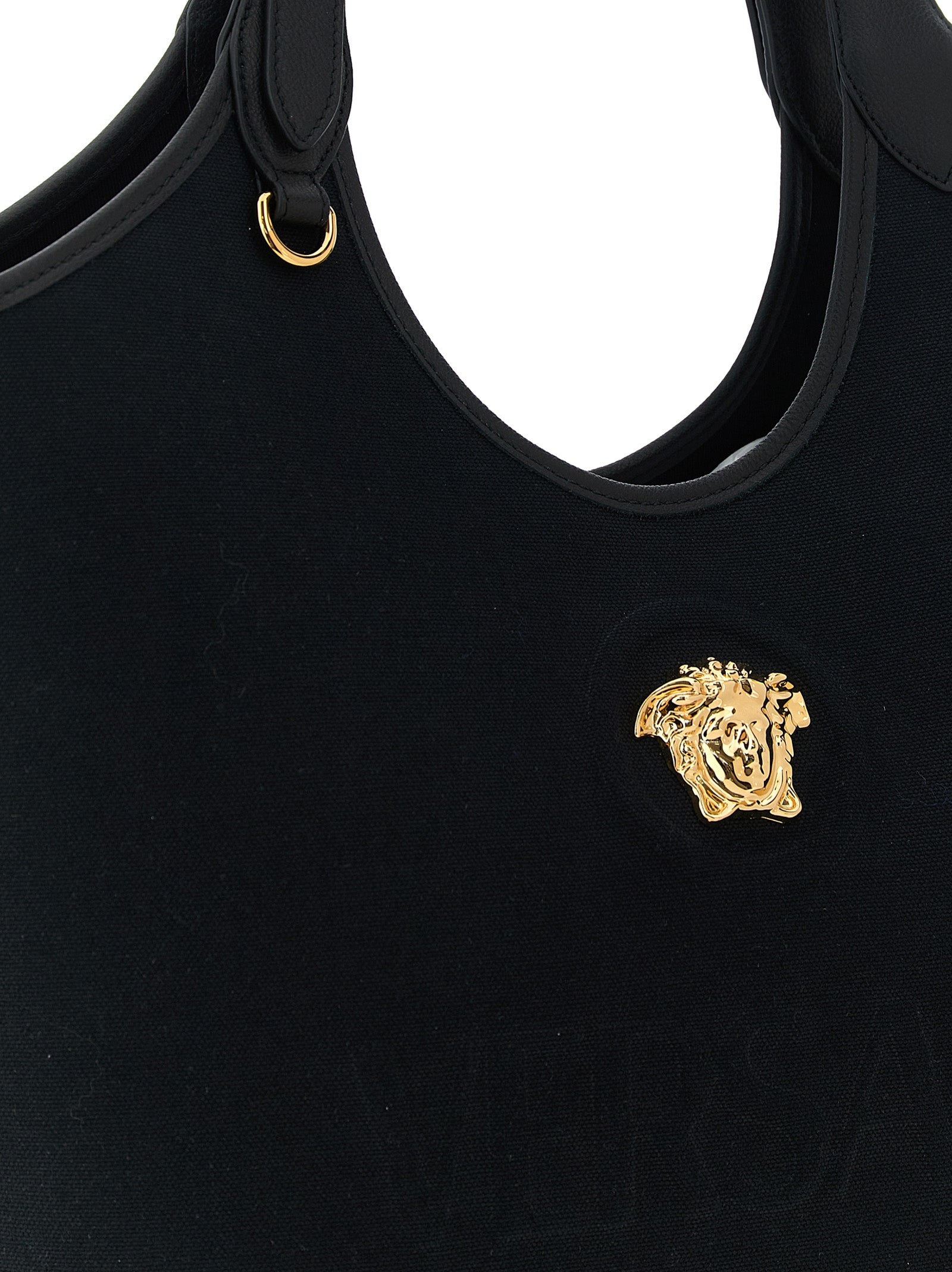 Versace Black Cotton Tote Bag - Luxury Redefined in Italy