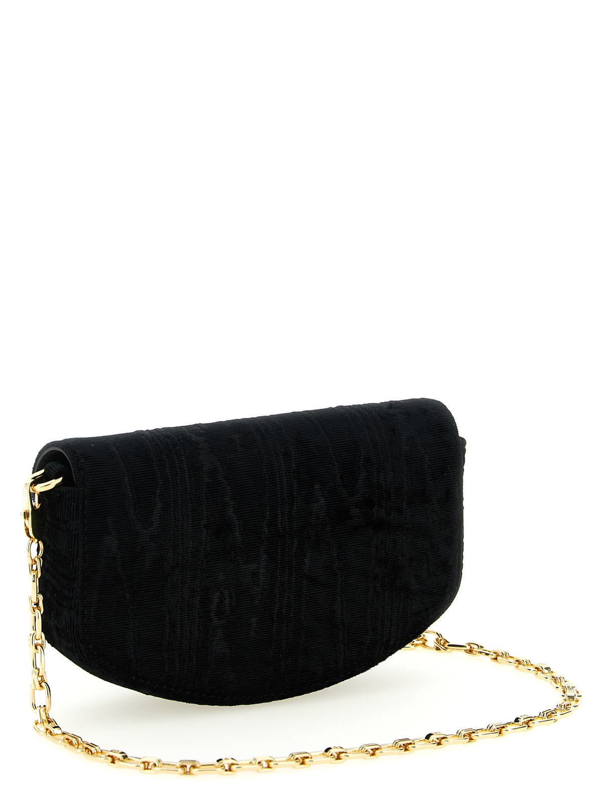 Ganni Moiré Velvet Wallet on Chain - Timeless Luxury Accessory