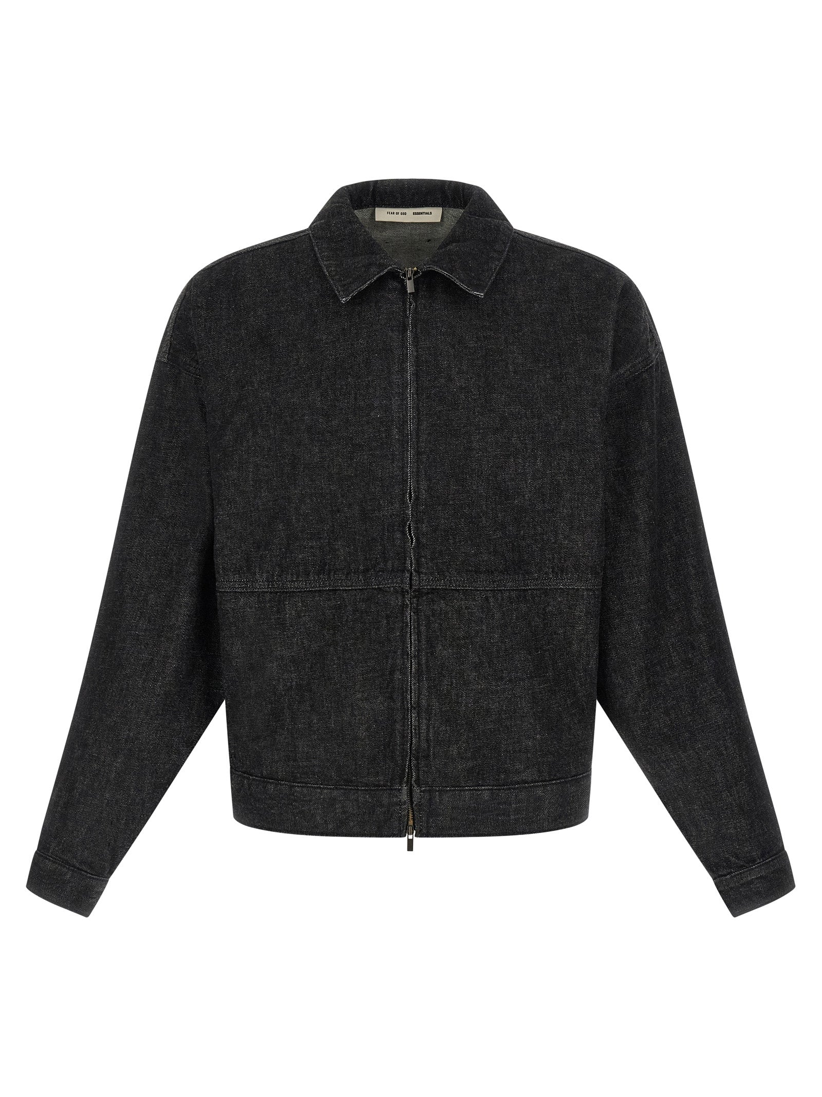 FEAR OF GOD ESSENTIAL Black Cotton Denim Jacket