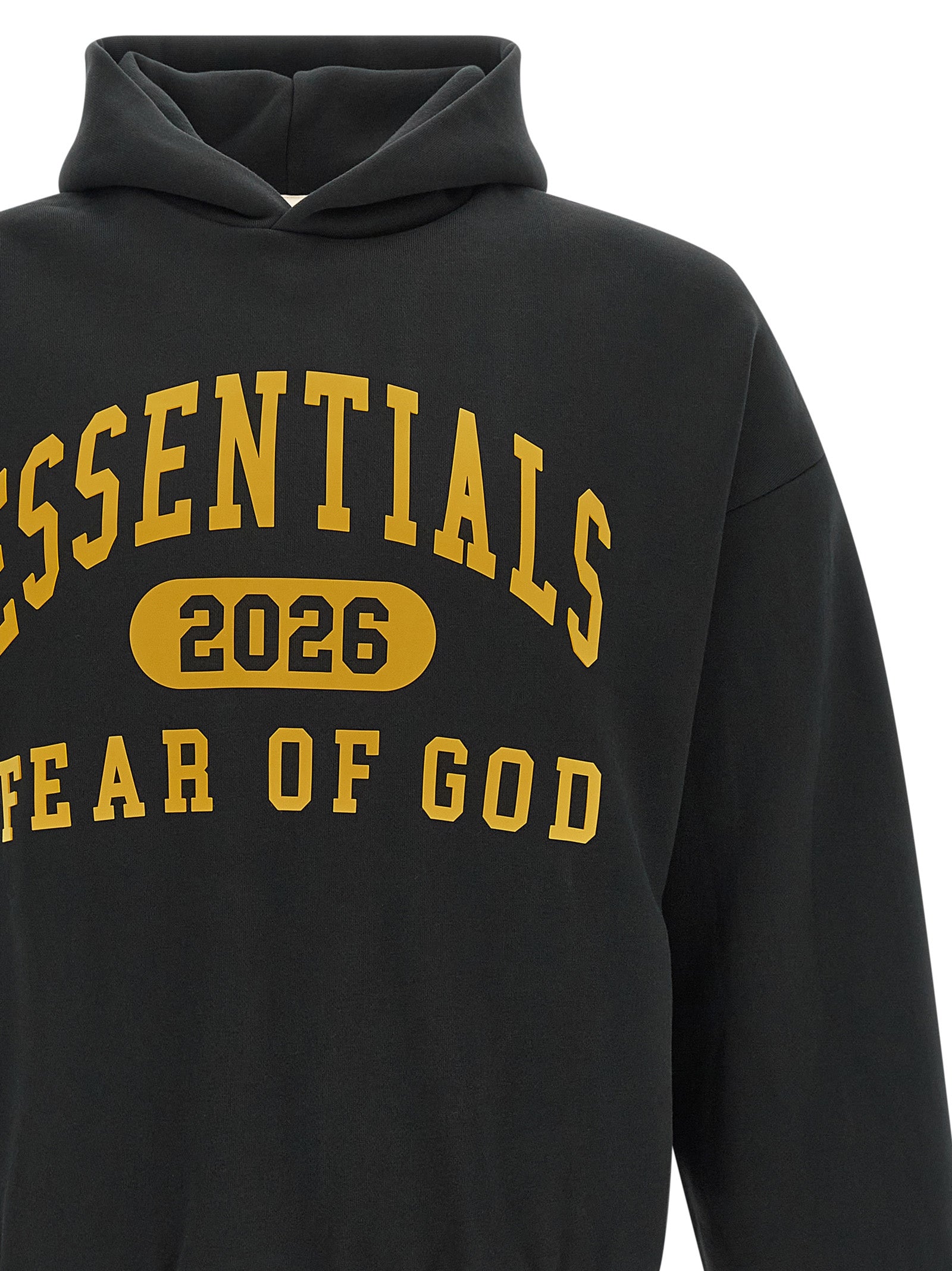 FEAR OF GOD ESSENTIAL Black Cotton Sweatshirt