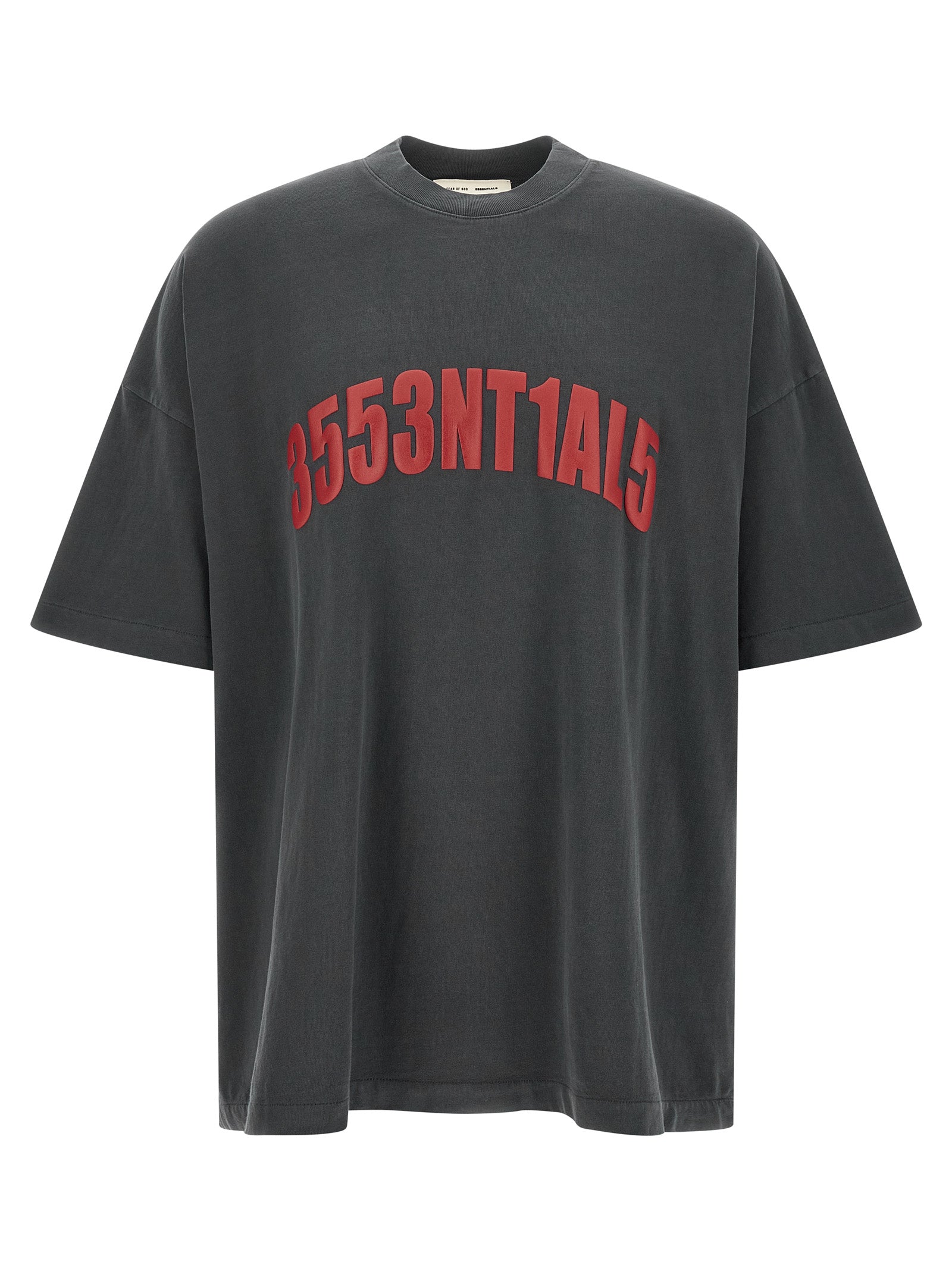 FEAR OF GOD ESSENTIAL Gray Cotton T-Shirt