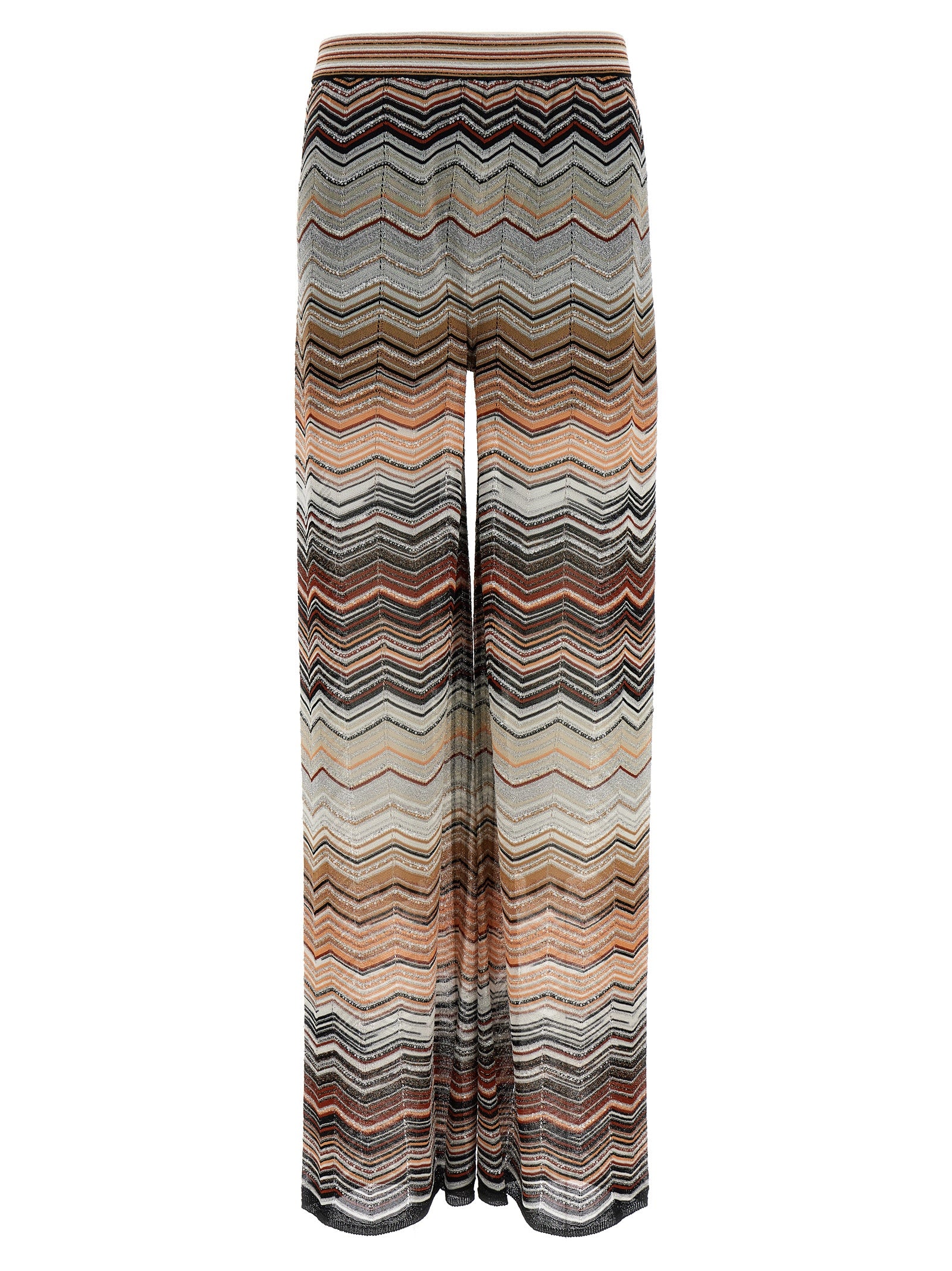 Elevate your wardrobe with Missoni Multicolor Viscose Casual Pants, where luxurious craftsmanship meets vibrant artistry, perfect for the discerning individual.