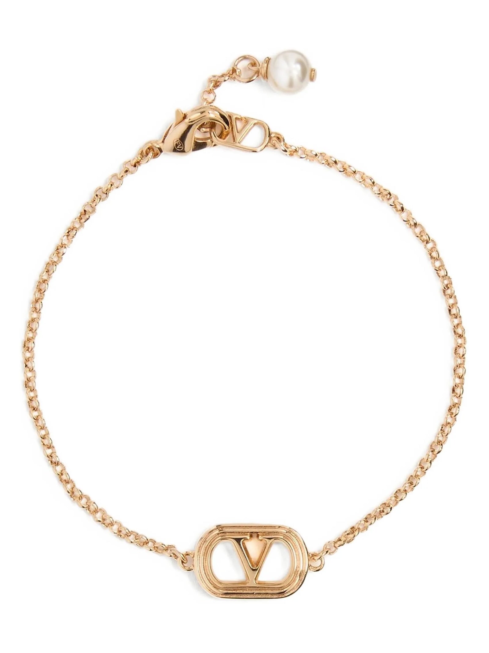 Valentino Garavani Ovalette Gold Stainless Steel Bracelet - Luxury Statement